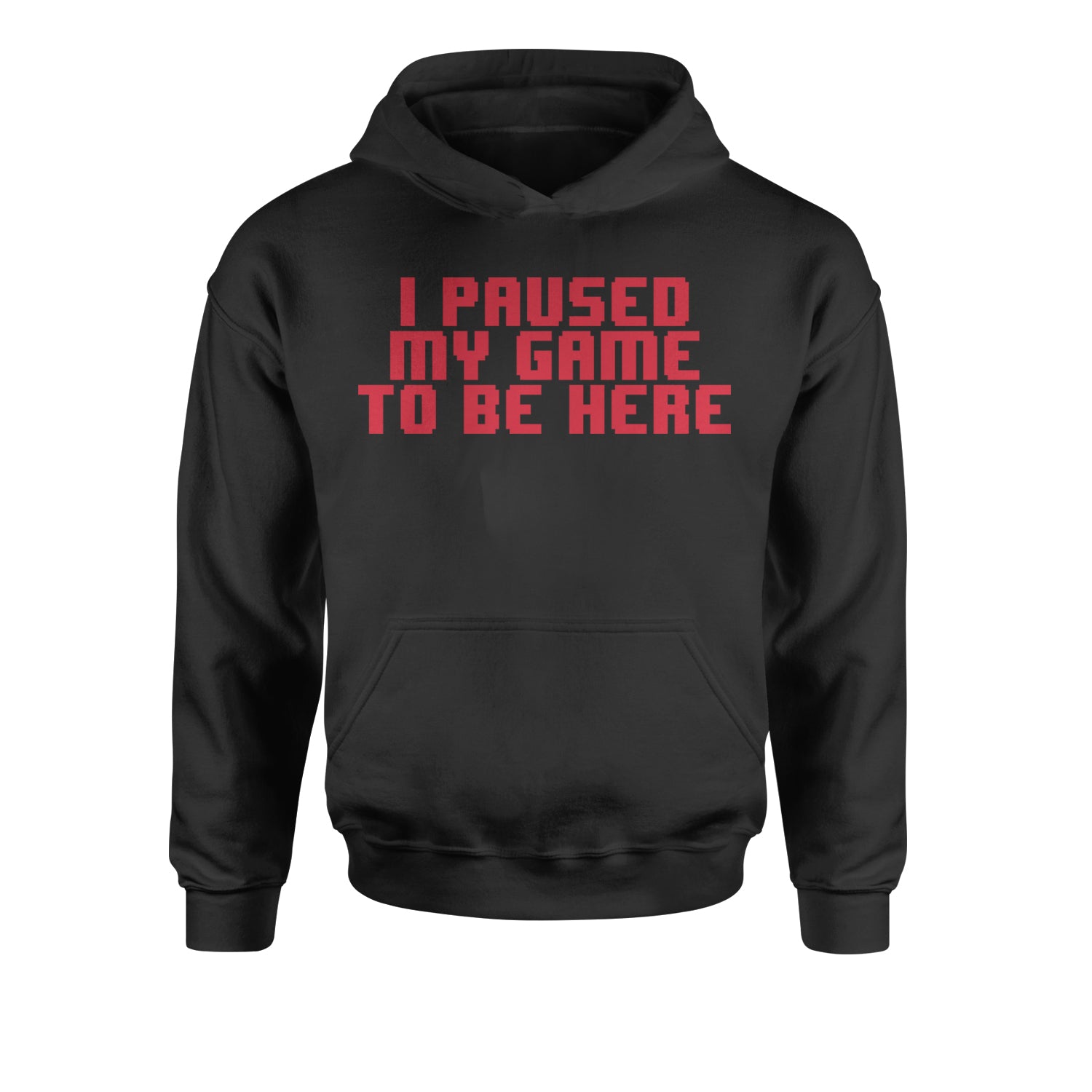 I Paused My Game To Be Here Funny Video Gamer Youth-Sized Hoodie
