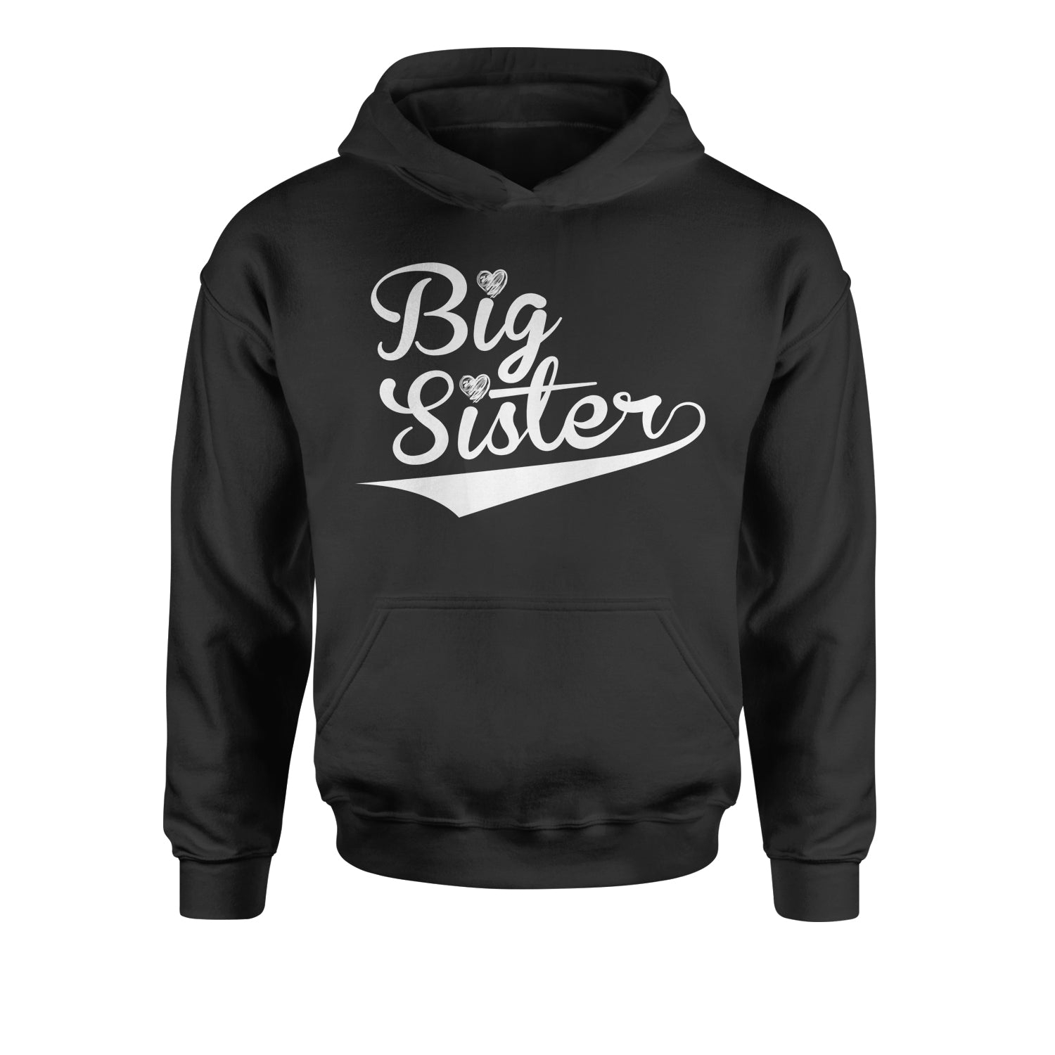 Big Sister Sibling Youth-Sized Hoodie announcement, big, brother, family, little, rivalry, sibling, sister by Expression Tees