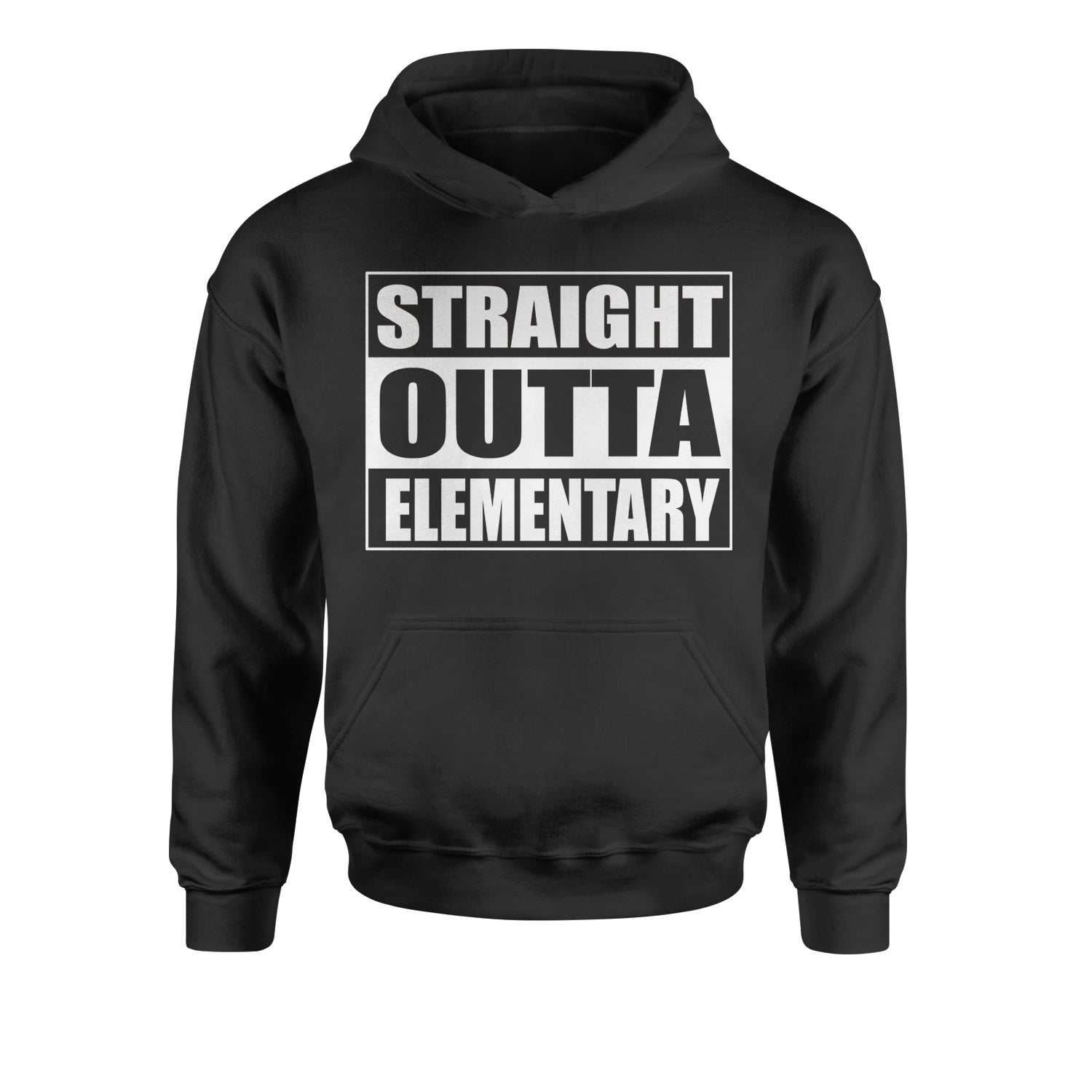 Straight Outta Elementary Youth-Sized Hoodie 2020, 2021, 2022, class, of, quarantine, queen by Expression Tees