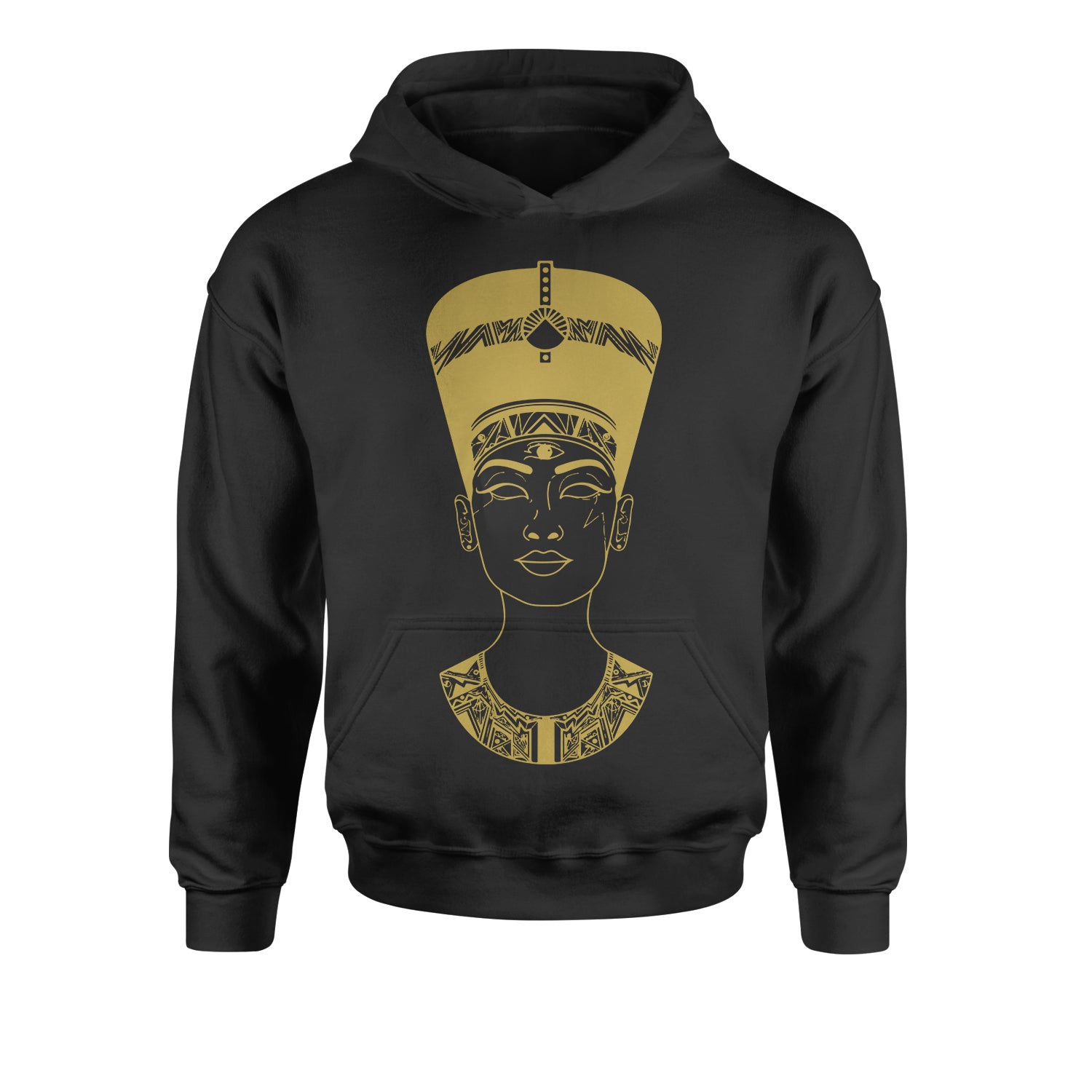 Nefertiti Egyptian Queen Youth-Sized Hoodie african, american, aten, egyptian, goddess by Expression Tees