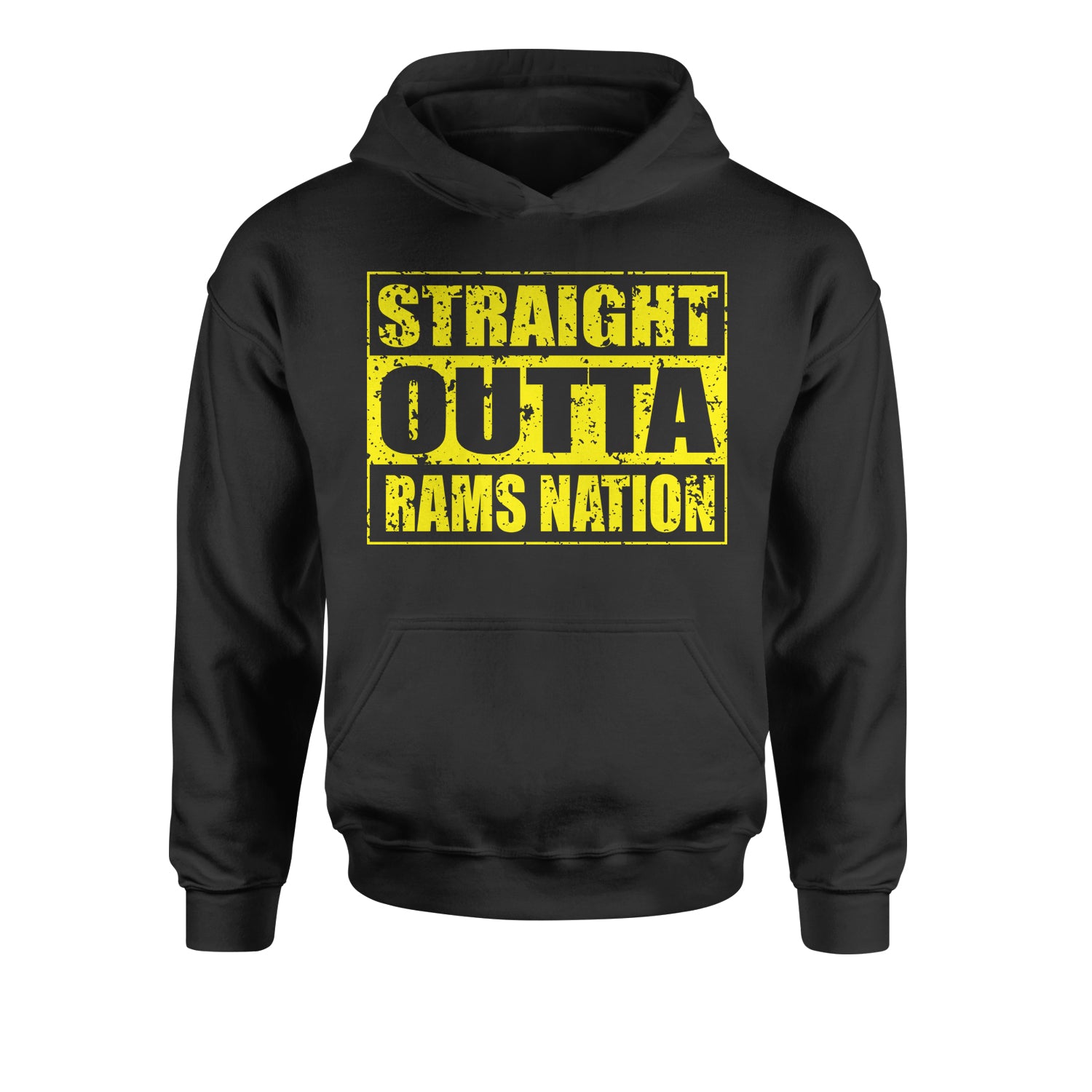 Straight Outta Rams Nation Youth-Sized Hoodie california, football, jersey by Expression Tees