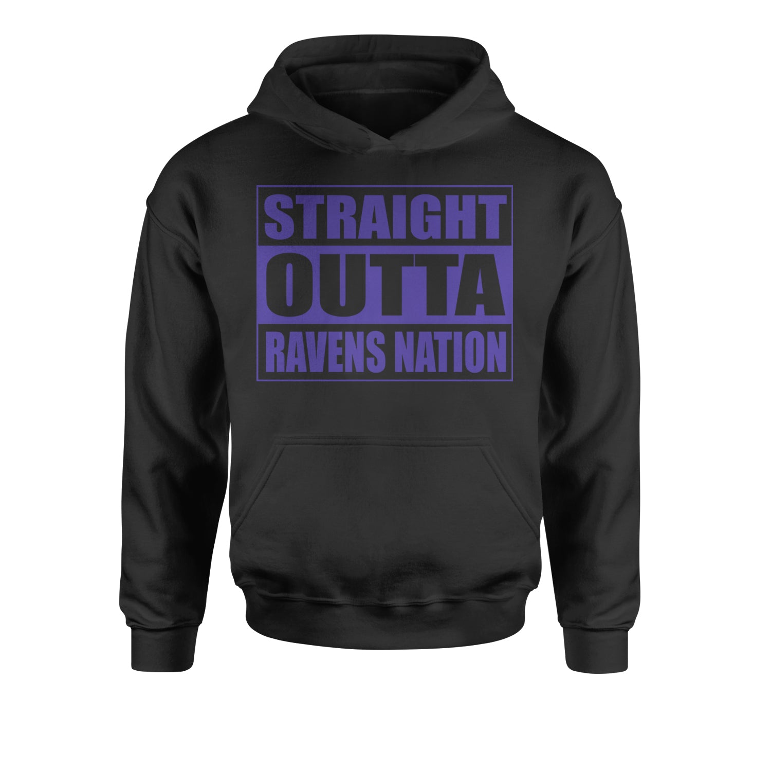 Straight Outta Ravens Nation Youth-Sized Hoodie