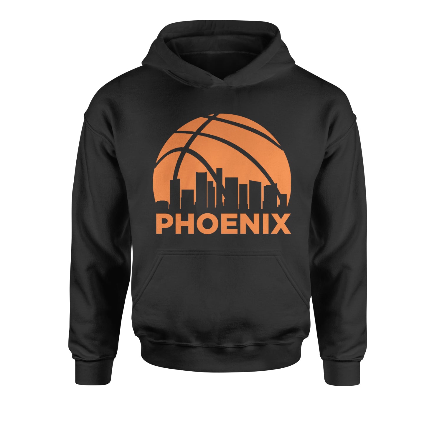 Phoenix Basketball Sunset City Skyline Youth-Sized Hoodie