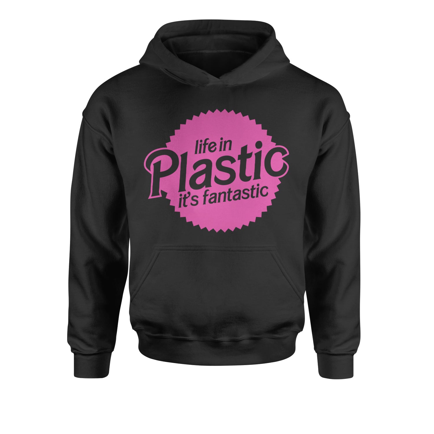 Life In Plastic It's Fantastic Barbenheimer Youth-Sized Hoodie