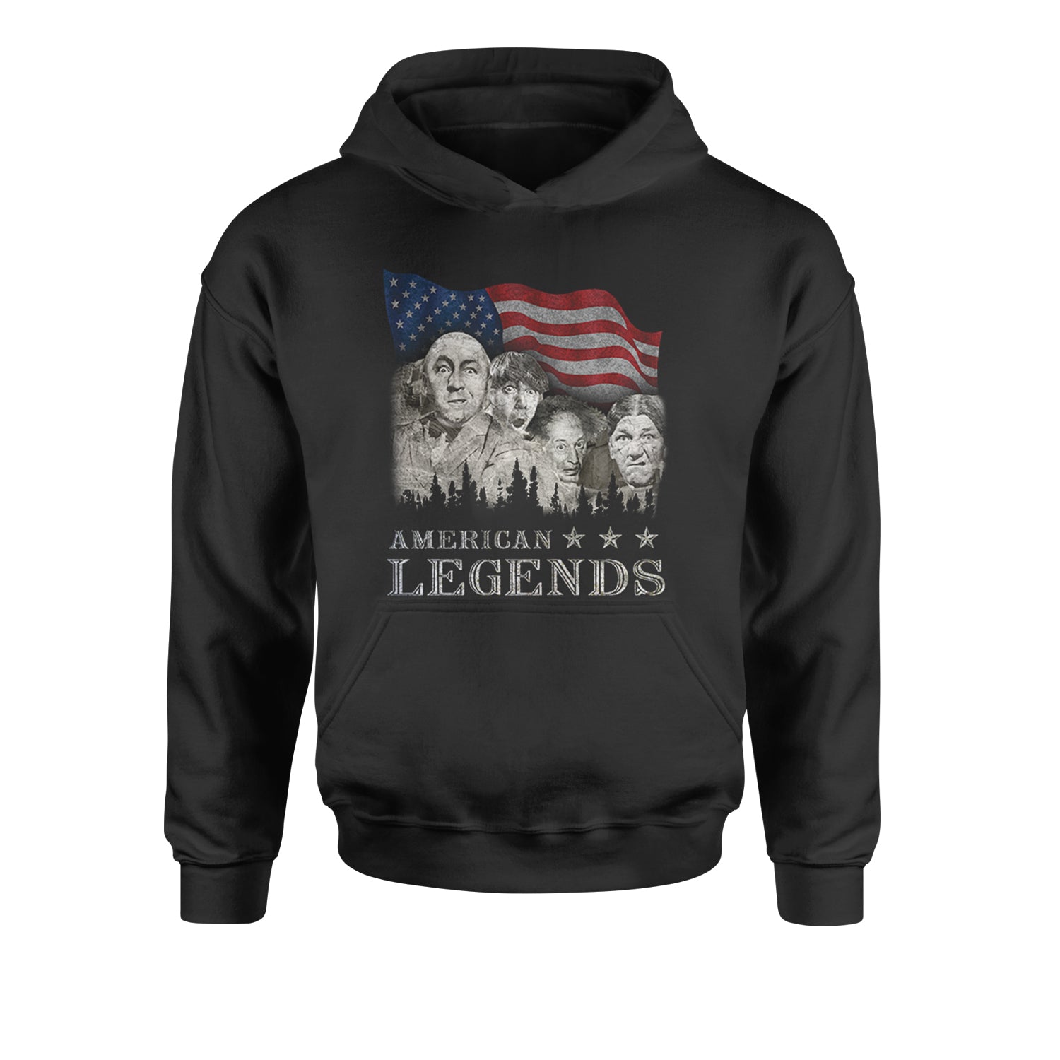 Mount RushMorons 3 Stooges Classic Retro TV Comedy Youth-Sized Hoodie