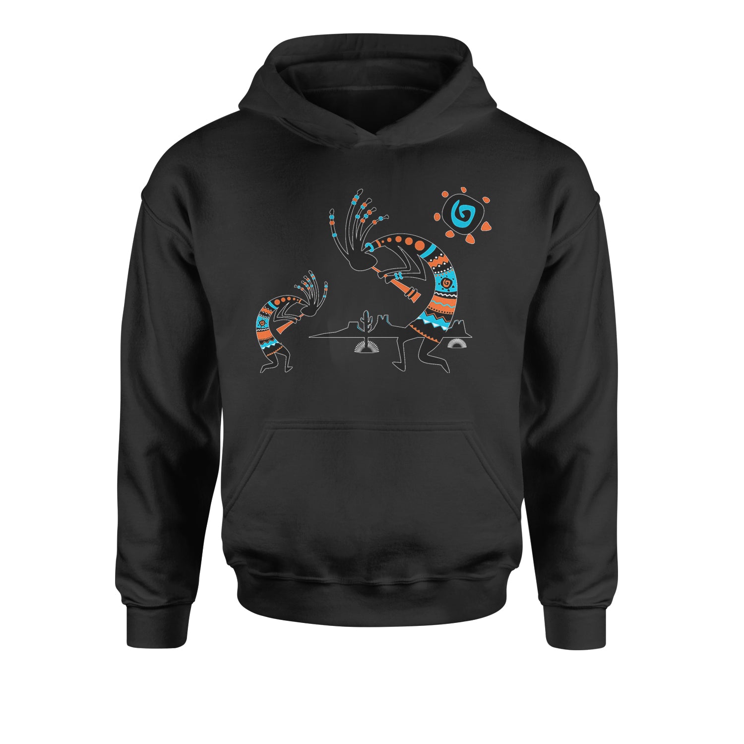 Native American Kokopelli Southwest Youth-Sized Hoodie american, hopi, indian, native, navajo by Expression Tees