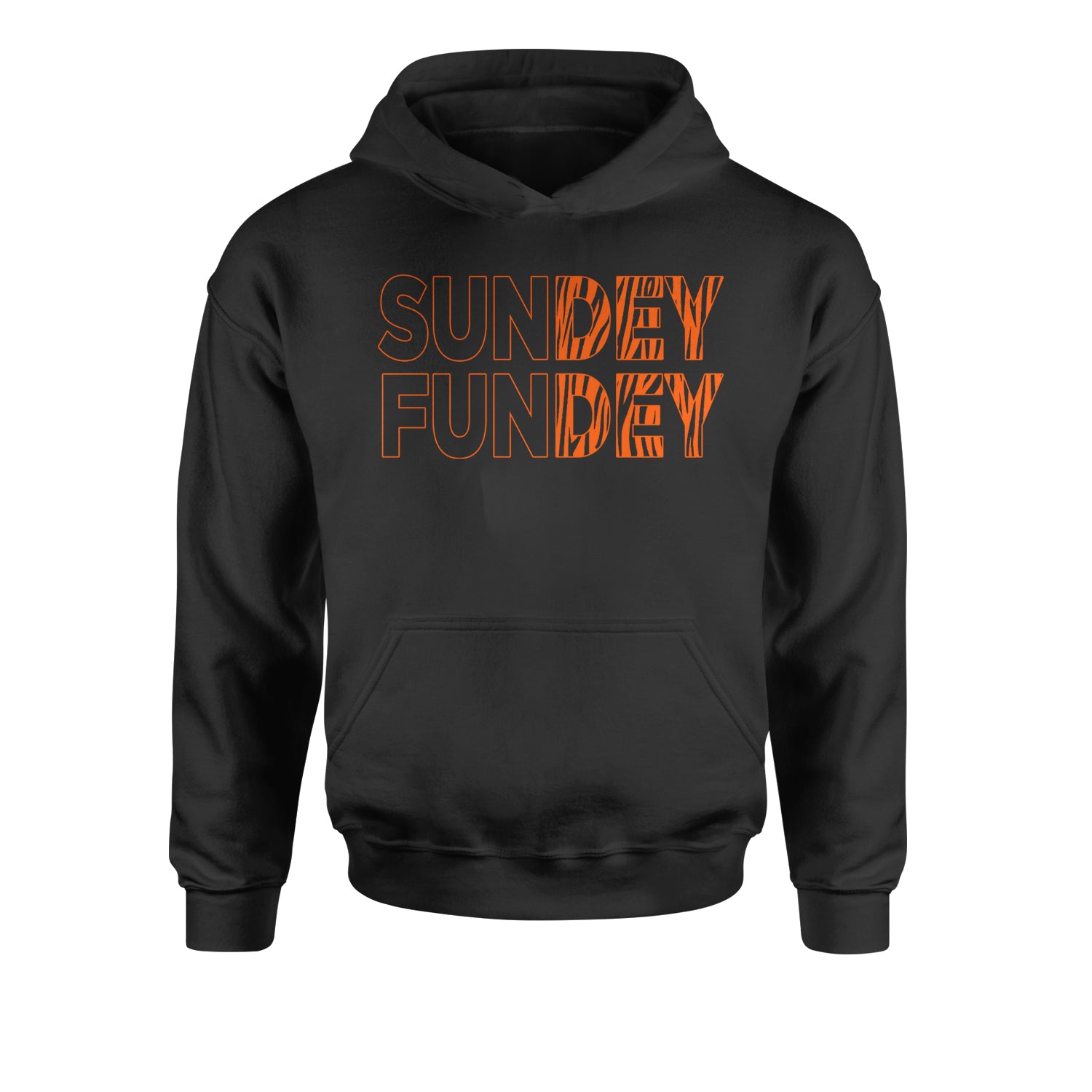 SunDEY FunDEY Sunday Funday Youth-Sized Hoodie ball, burrow, dey, foot, football, joe, ohio, sports, who by Expression Tees