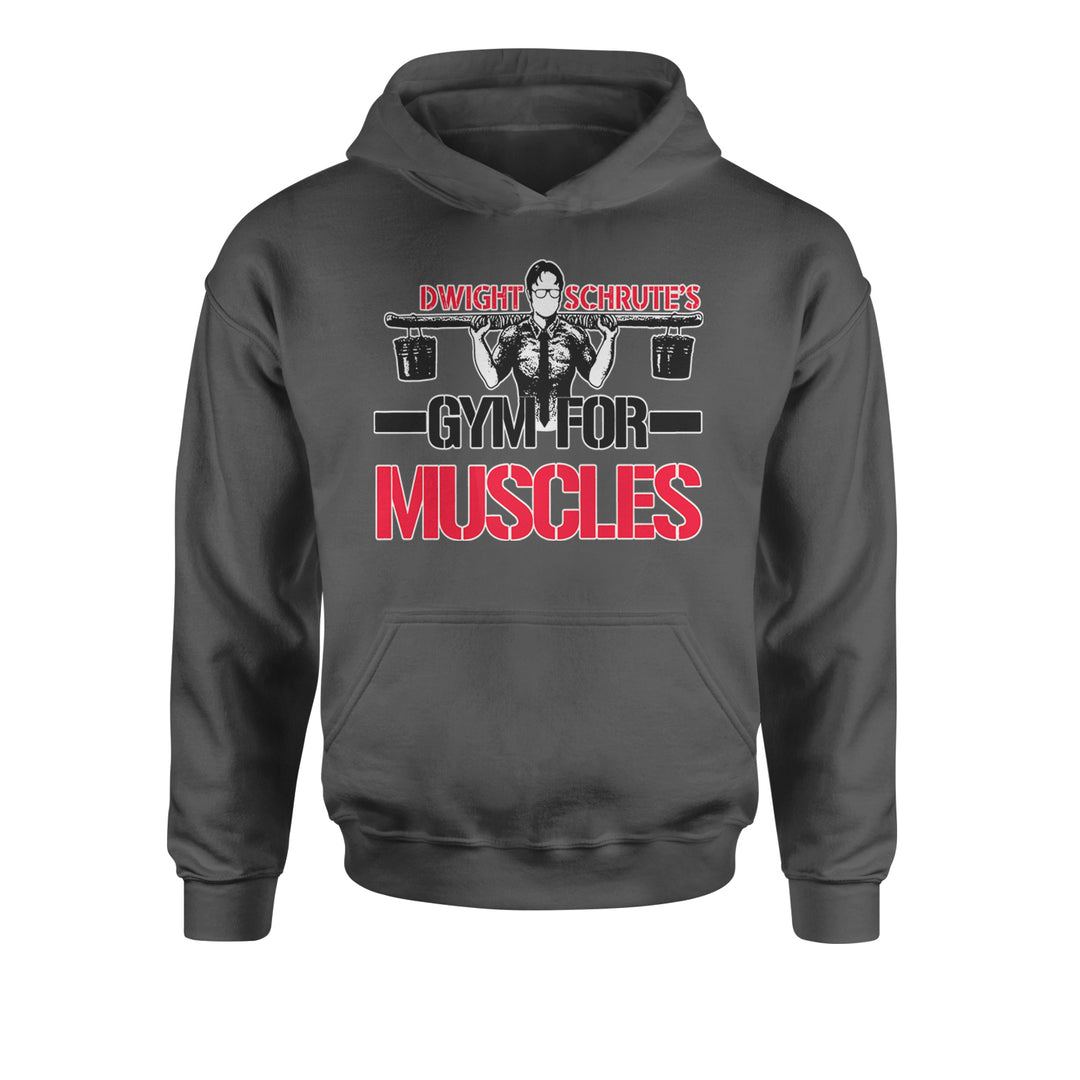 Dwight Schrute Gym For Muscles Office Workout Youth-Sized Hoodie