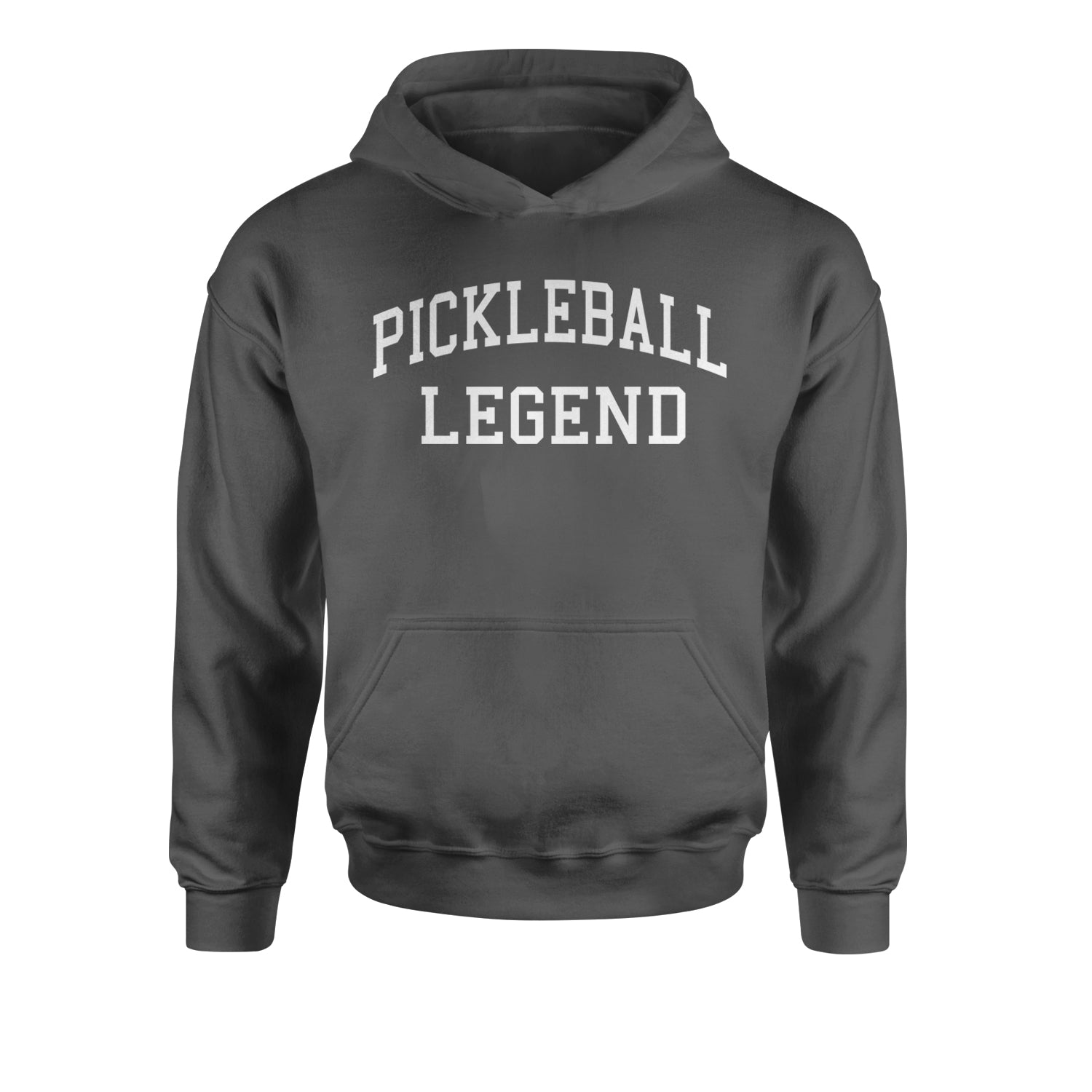 Pickleball Legend Youth-Sized Hoodie ball, dink, dinking, pickle, pickleball by Expression Tees