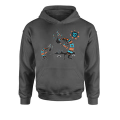 Native American Kokopelli Southwest Youth-Sized Hoodie american, hopi, indian, native, navajo by Expression Tees