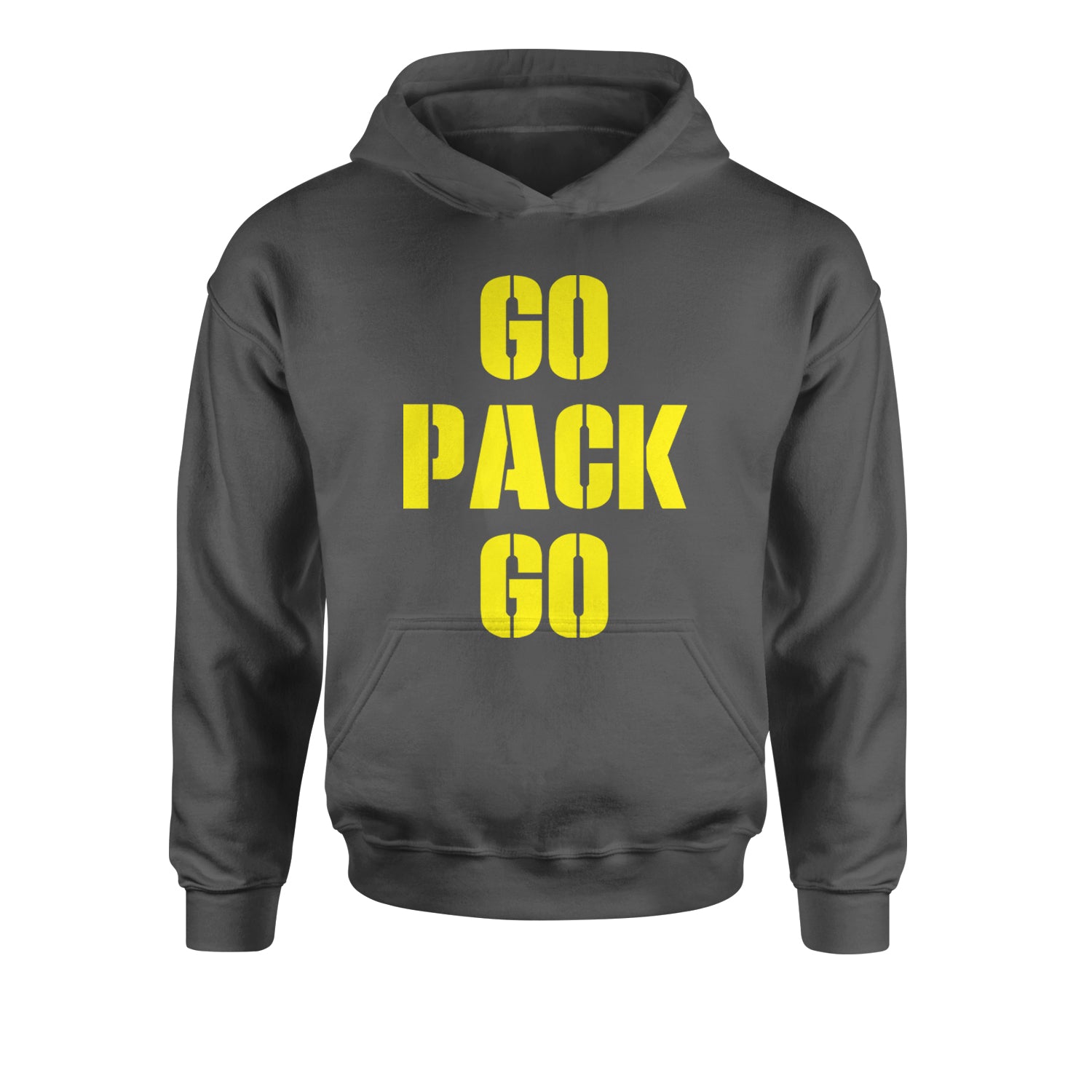 Go Pack Go Green Bay Youth-Sized Hoodie football, greenbay, packer by Expression Tees