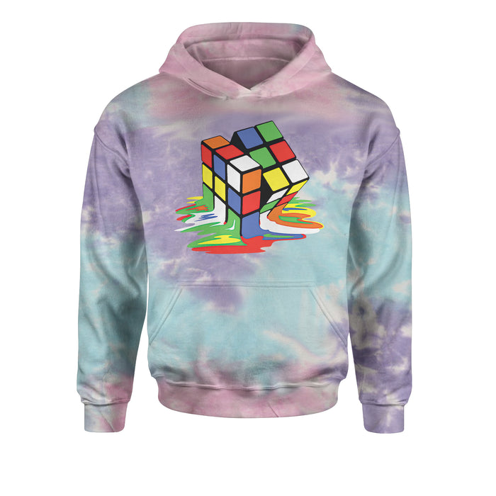 Melting Multi-Colored Cube Youth-Sized Hoodie