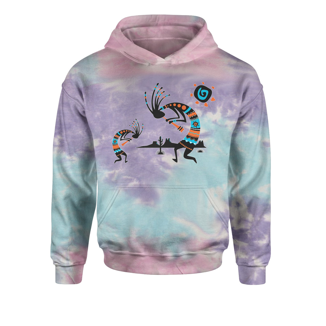 Native American Kokopelli Southwest Youth-Sized Hoodie american, hopi, indian, native, navajo by Expression Tees