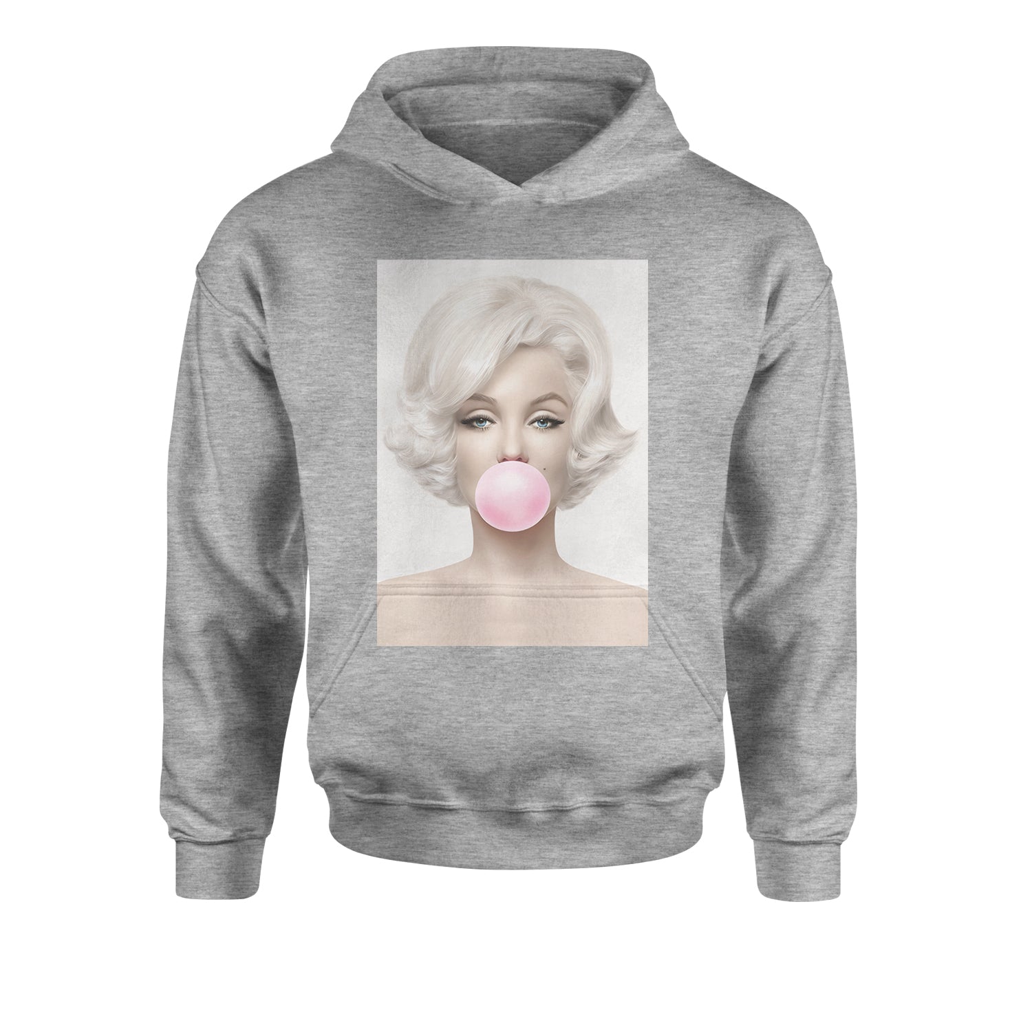 Marilyn Monroe Pink Bubble Gum Youth-Sized Hoodie marilyn, monroe by Expression Tees