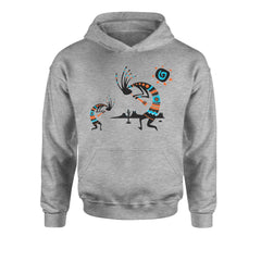 Native American Kokopelli Southwest Youth-Sized Hoodie american, hopi, indian, native, navajo by Expression Tees