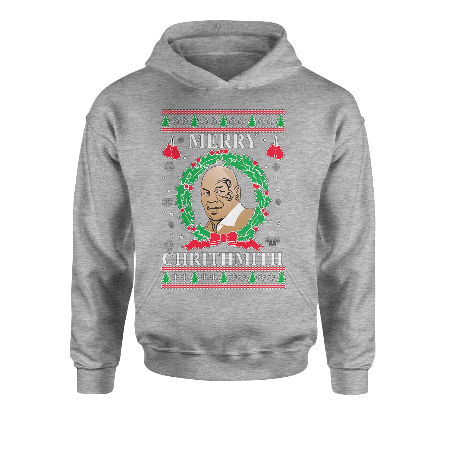 Merry Chrithmith Ugly Christmas Youth-Sized Hoodie christmas, holiday, michael, mike, sweater, tyson, ugly by Expression Tees