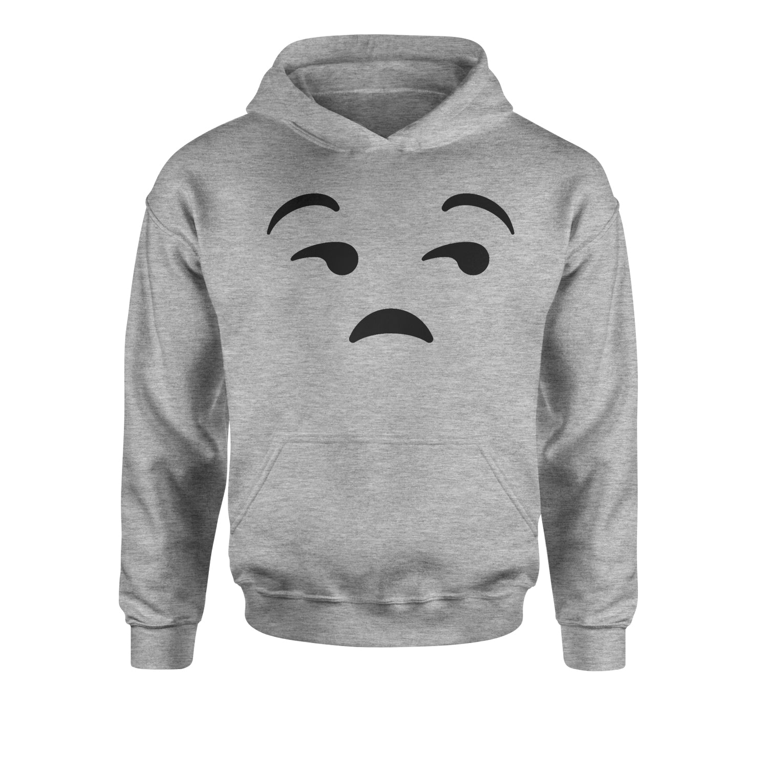 Emoticon Whatever Smile Face Youth-Sized Hoodie cosplay, costume, dress, emoji, emote, face, halloween, smiley, up, yellow, youth-sized by Expression Tees