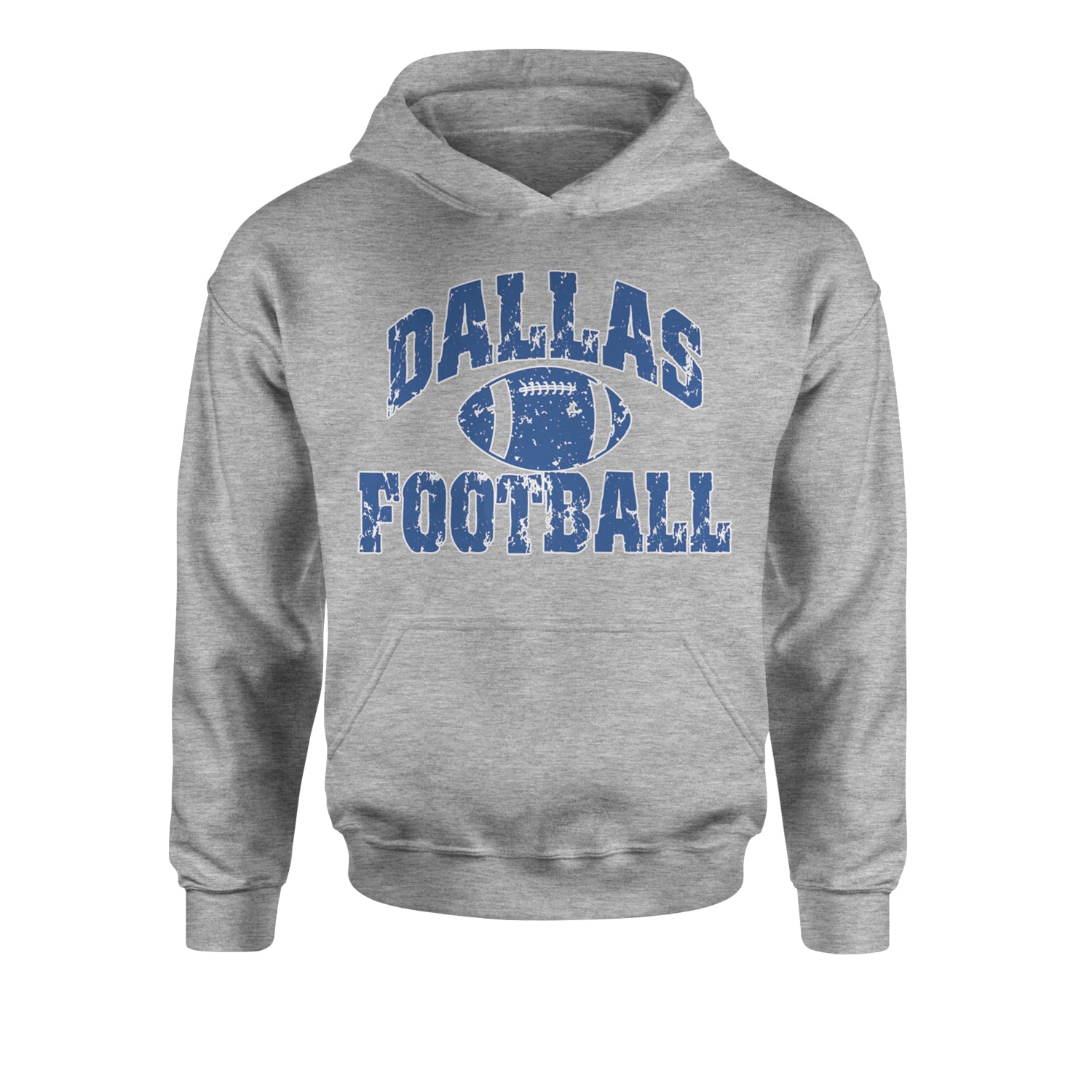 Dallas Distressed Football Youth-Sized Hoodie