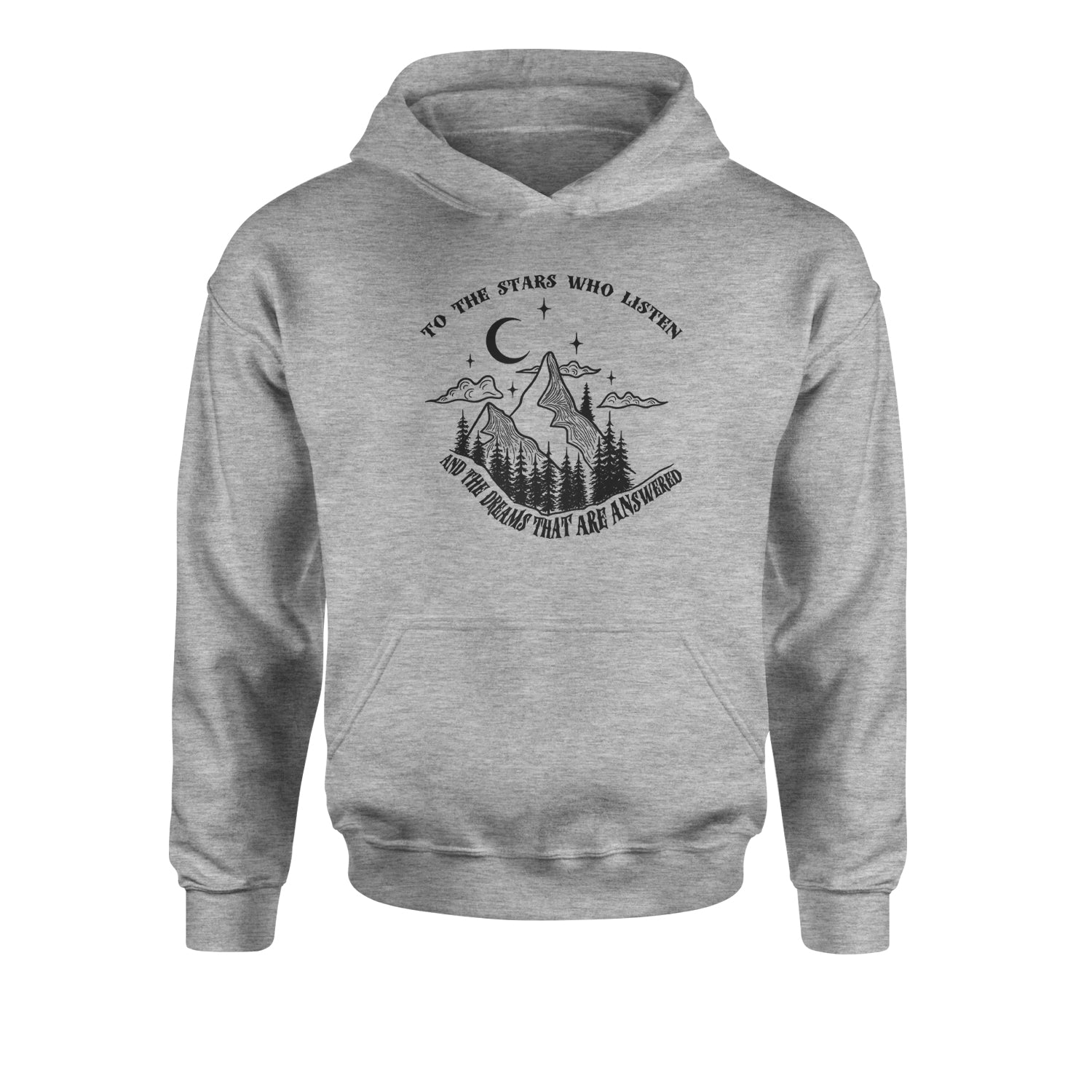 To The Stars Who Listen… ACOTAR Quote Youth-Sized Hoodie acotar, court, tamlin, thorns by Expression Tees