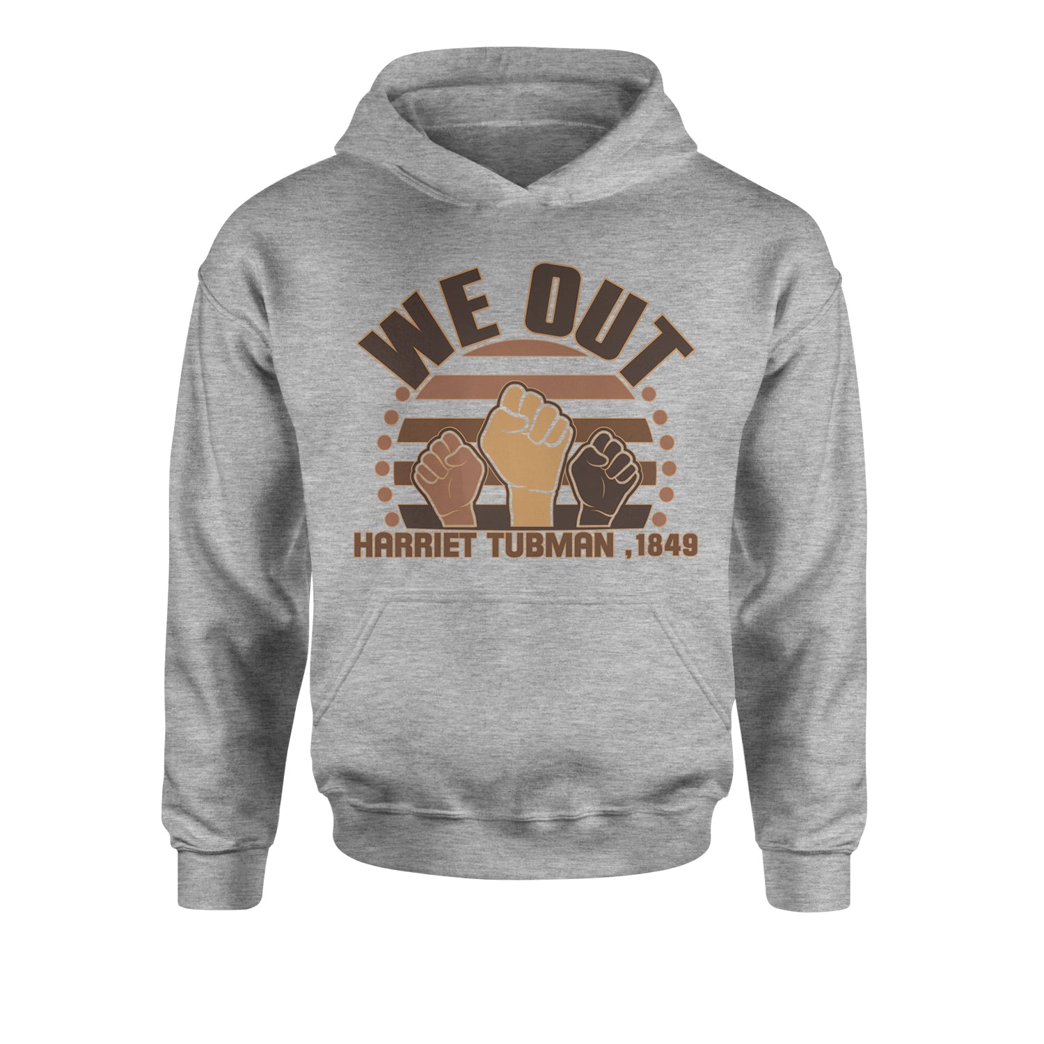 We Out Harriet Tubman Raised Fists BLM Youth-Sized Hoodie african, american, black, blm, harriet, harriett, lives, matter, out, shirt, tubman, we by Expression Tees