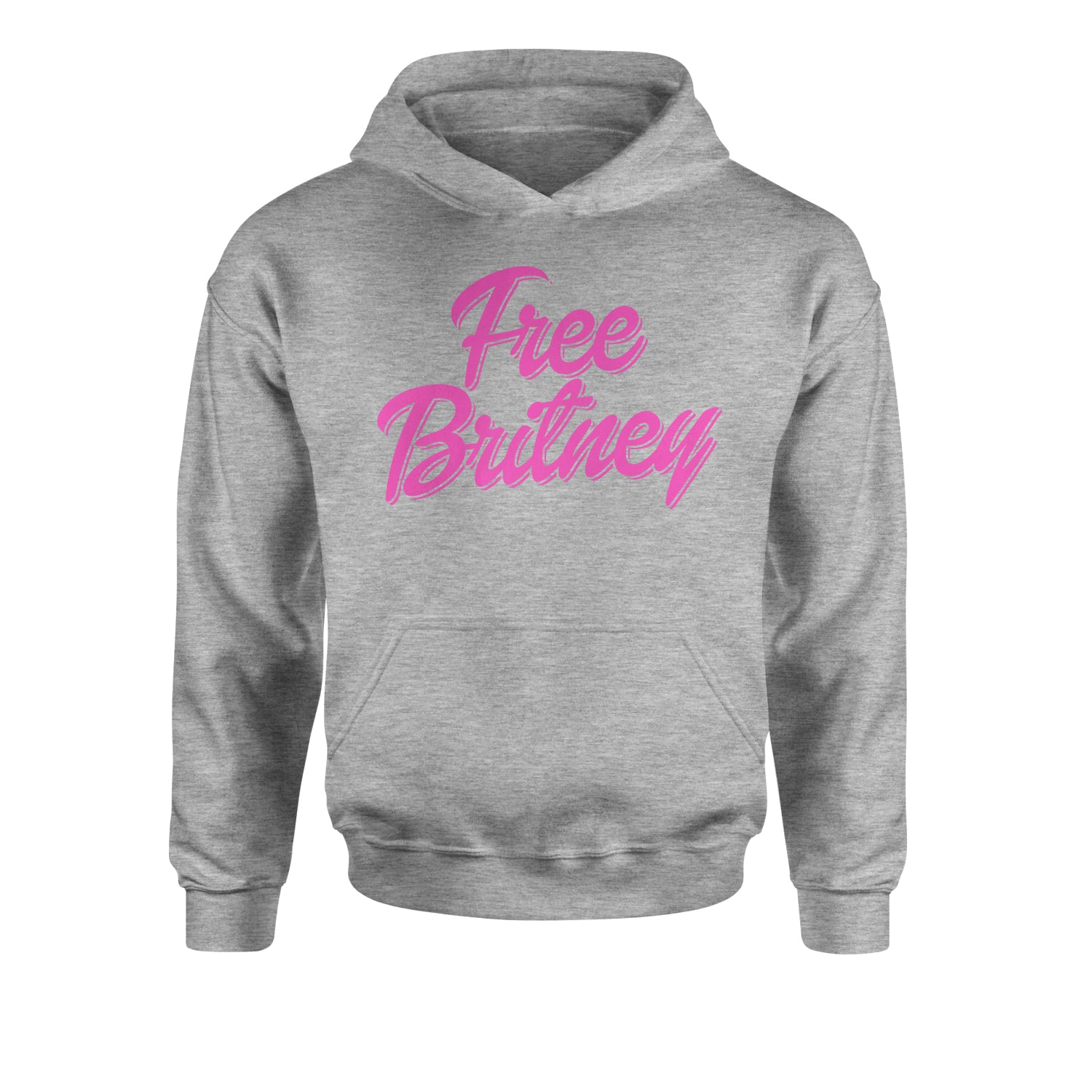 Pink Free Britney Youth-Sized Hoodie again, did, I, it, more, music, one, oops, pop, spears, time, toxic by Expression Tees