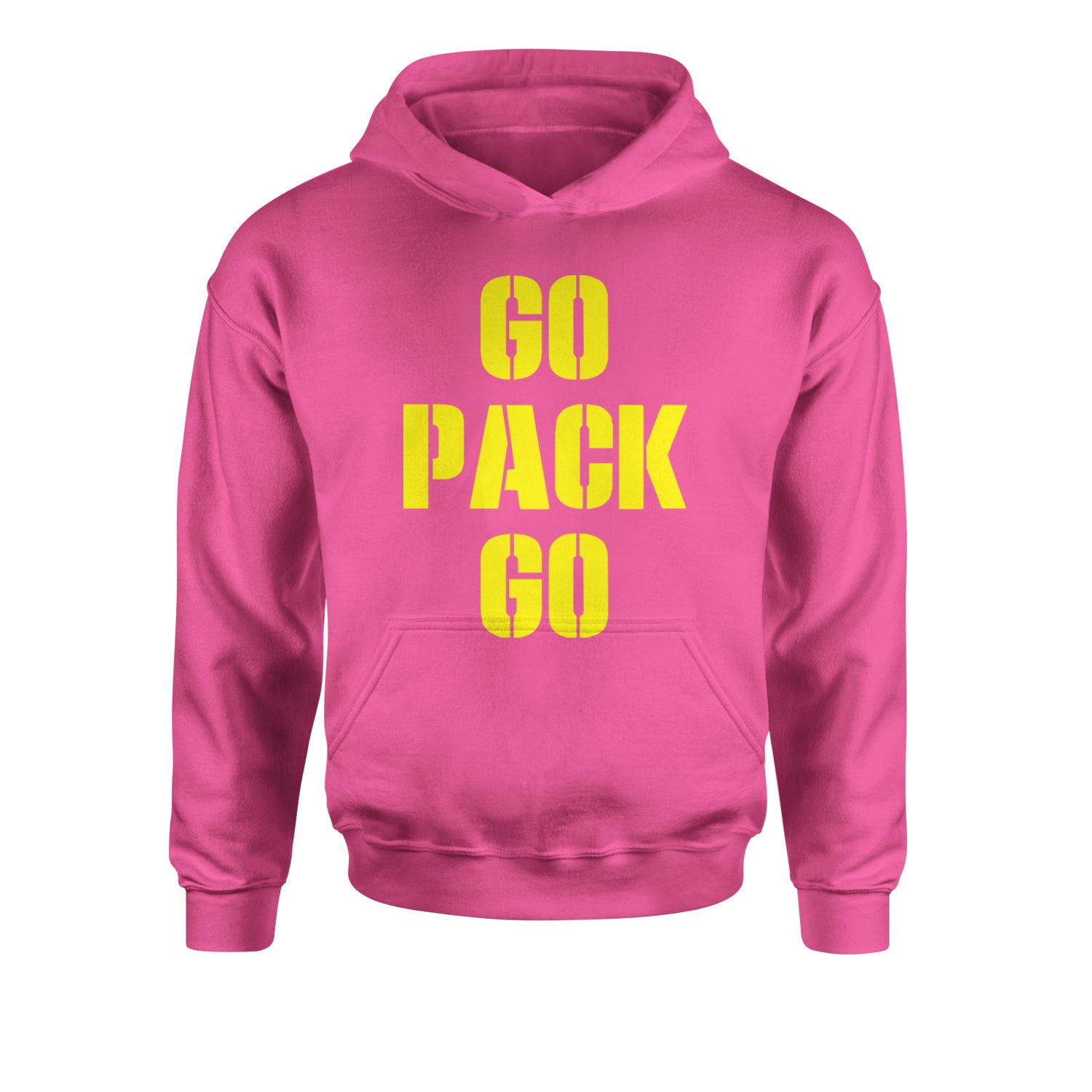 Go Pack Go Green Bay Youth-Sized Hoodie football, greenbay, packer by Expression Tees
