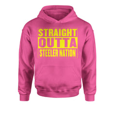 Straight Outta Steeler Nation Football  Youth-Sized Hoodie