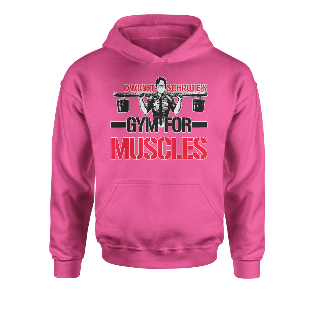 Dwight Schrute Gym For Muscles Office Workout Youth-Sized Hoodie