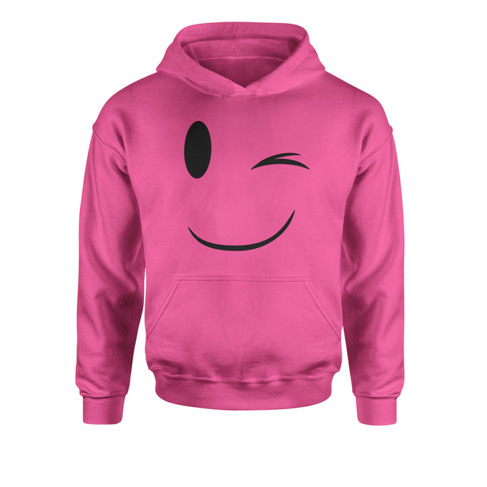 Emoticon Winking Smile Face Youth-Sized Hoodie