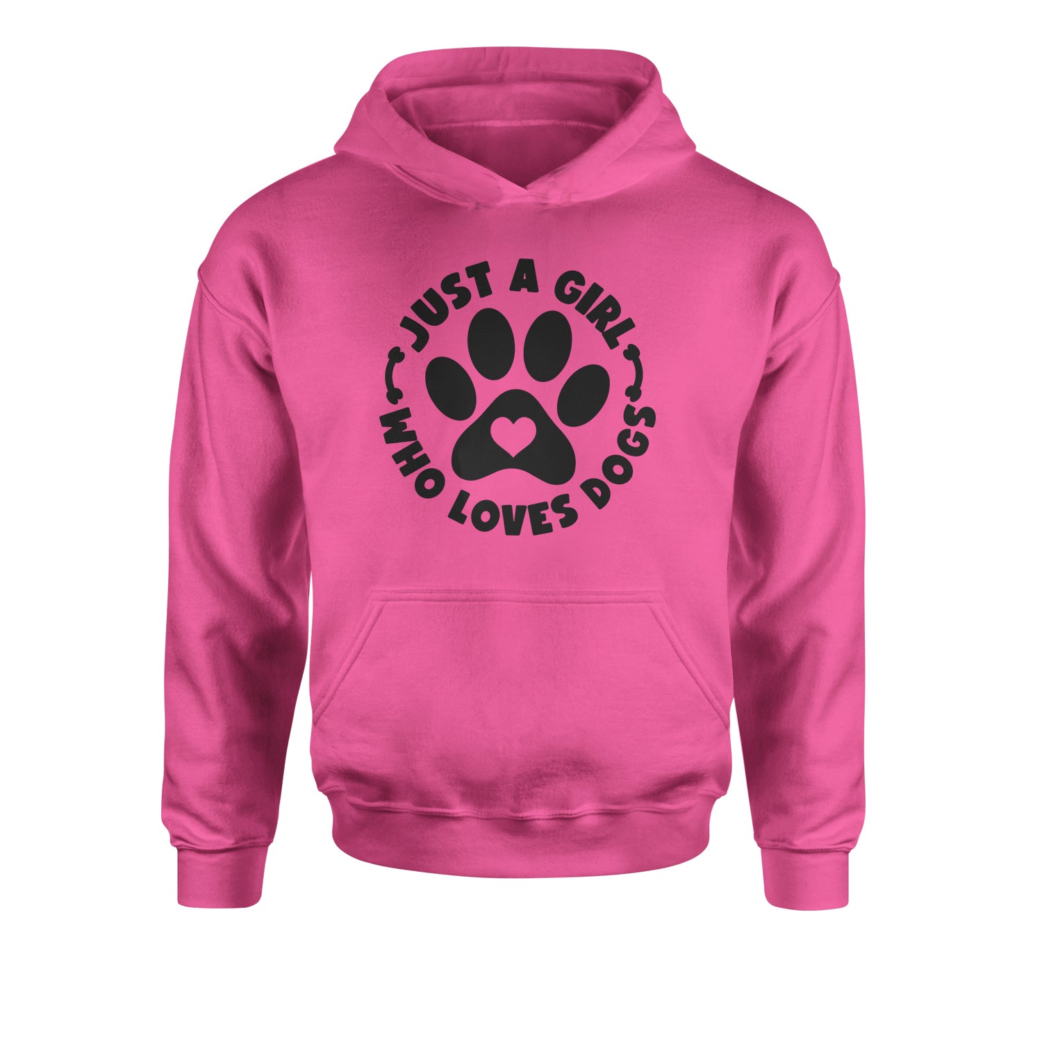 Dogs Just A Girl Who Loves DOGS Youth-Sized Hoodie dog, puppy, rescue by Expression Tees