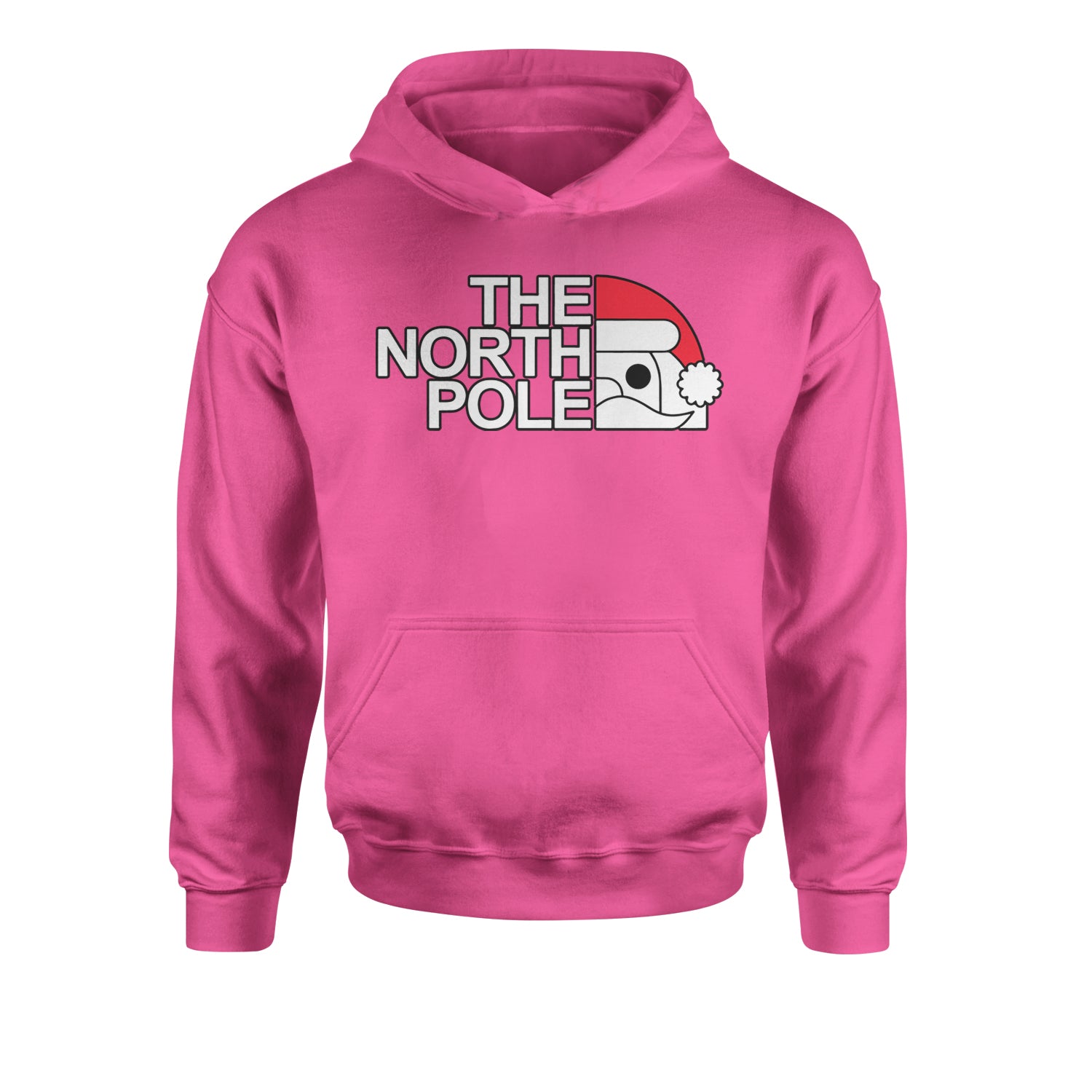The North Pole Santa Youth-Sized Hoodie christmas, funny, nick, old, santa, st, xmas by Expression Tees