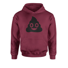 Emoticon Poop Face Smile Face Youth-Sized Hoodie cosplay, costume, dress, emoji, emote, face, halloween, smiley, up, yellow, youth-sized by Expression Tees