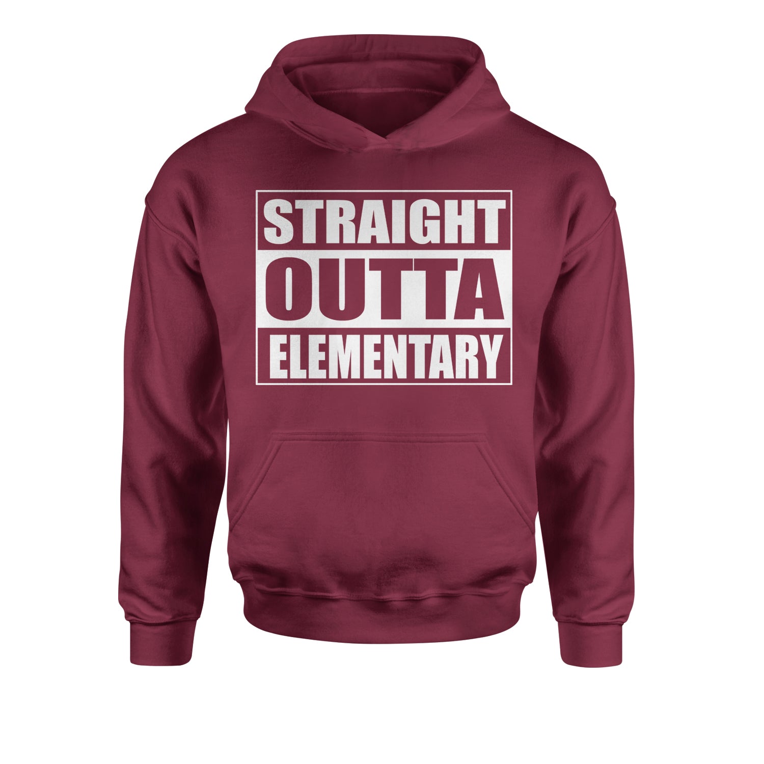 Straight Outta Elementary Youth-Sized Hoodie 2020, 2021, 2022, class, of, quarantine, queen by Expression Tees