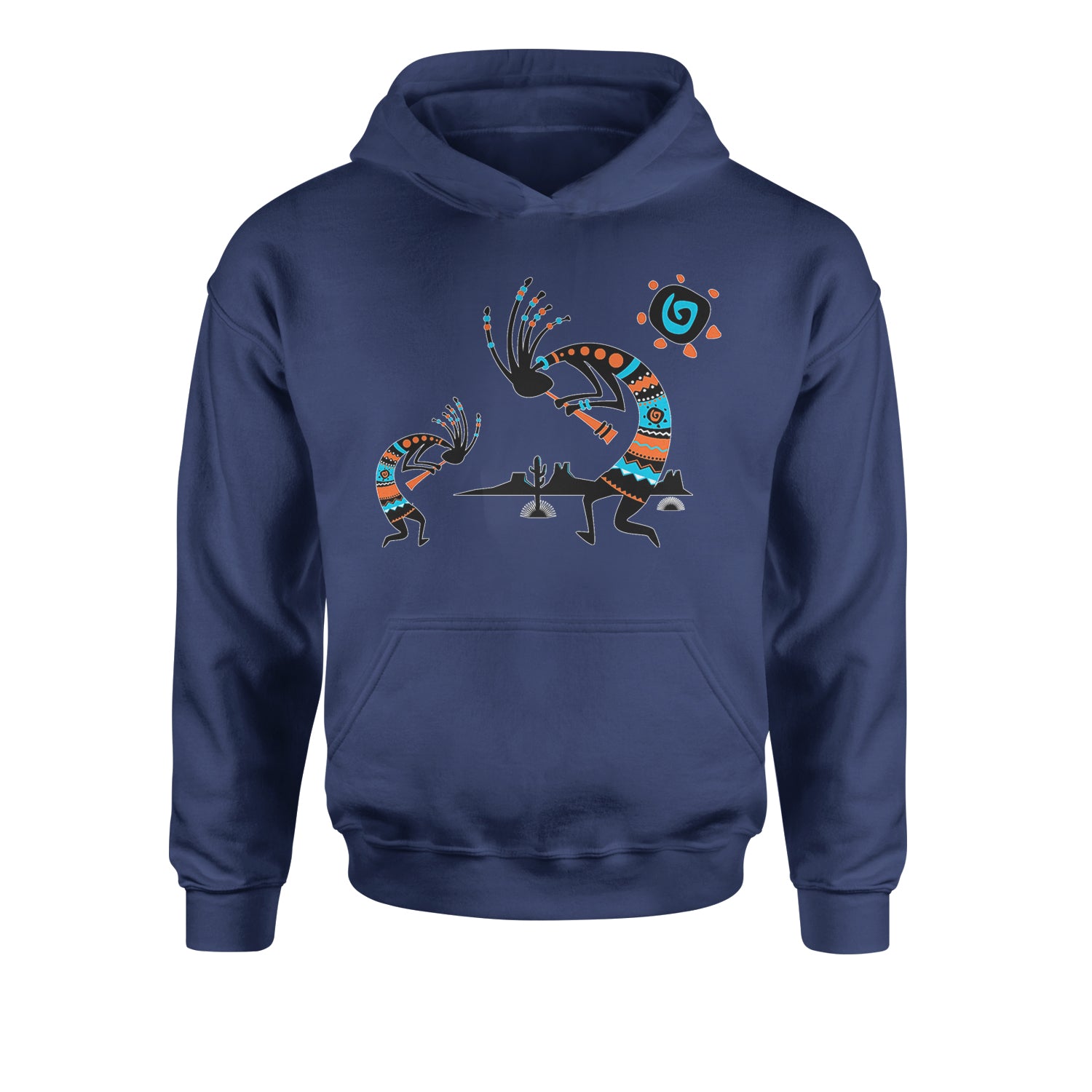 Native American Kokopelli Southwest Youth-Sized Hoodie american, hopi, indian, native, navajo by Expression Tees