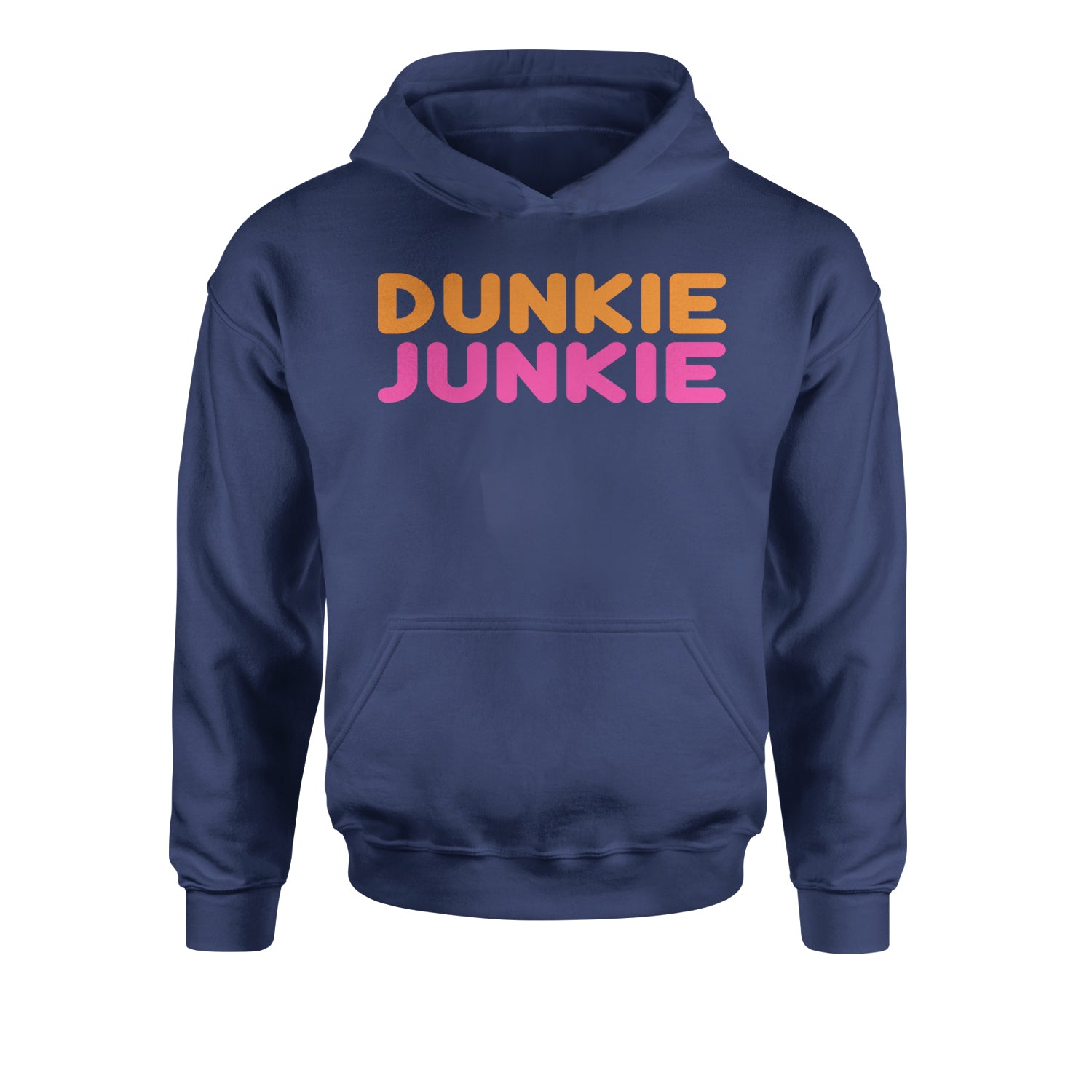 Dunkie Junkie Youth-Sized Hoodie addict, capuccino, coffee, dd, dnkn, dunkin, dunking, latte by Expression Tees