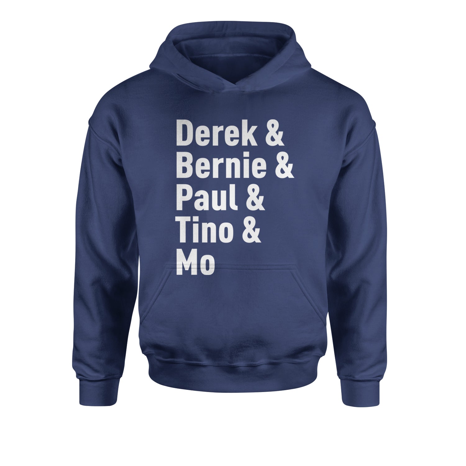 Derek and Bernie and Paul and Tino and Mo Youth-Sized Hoodie baseball, comes, here, judge, the by Expression Tees