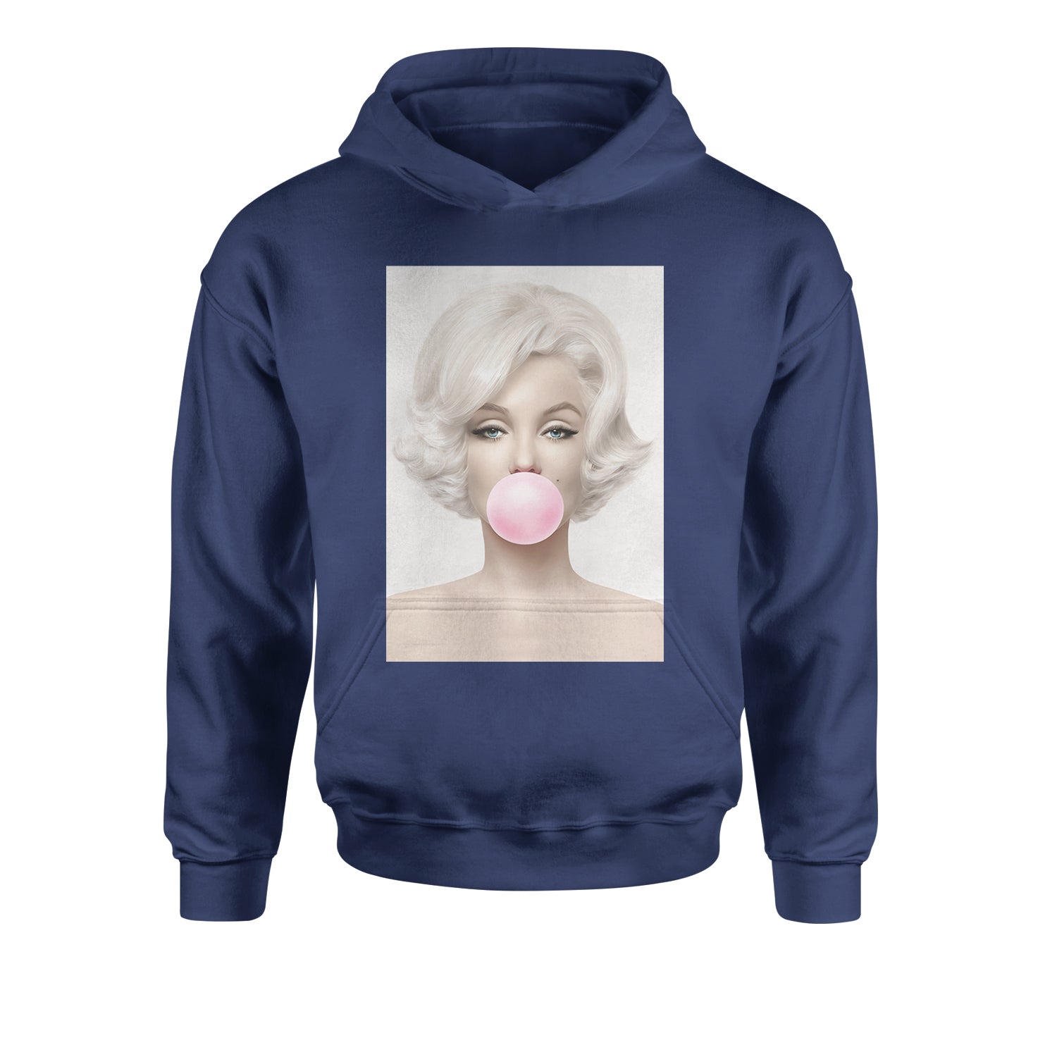 Marilyn Monroe Pink Bubble Gum Youth-Sized Hoodie marilyn, monroe by Expression Tees