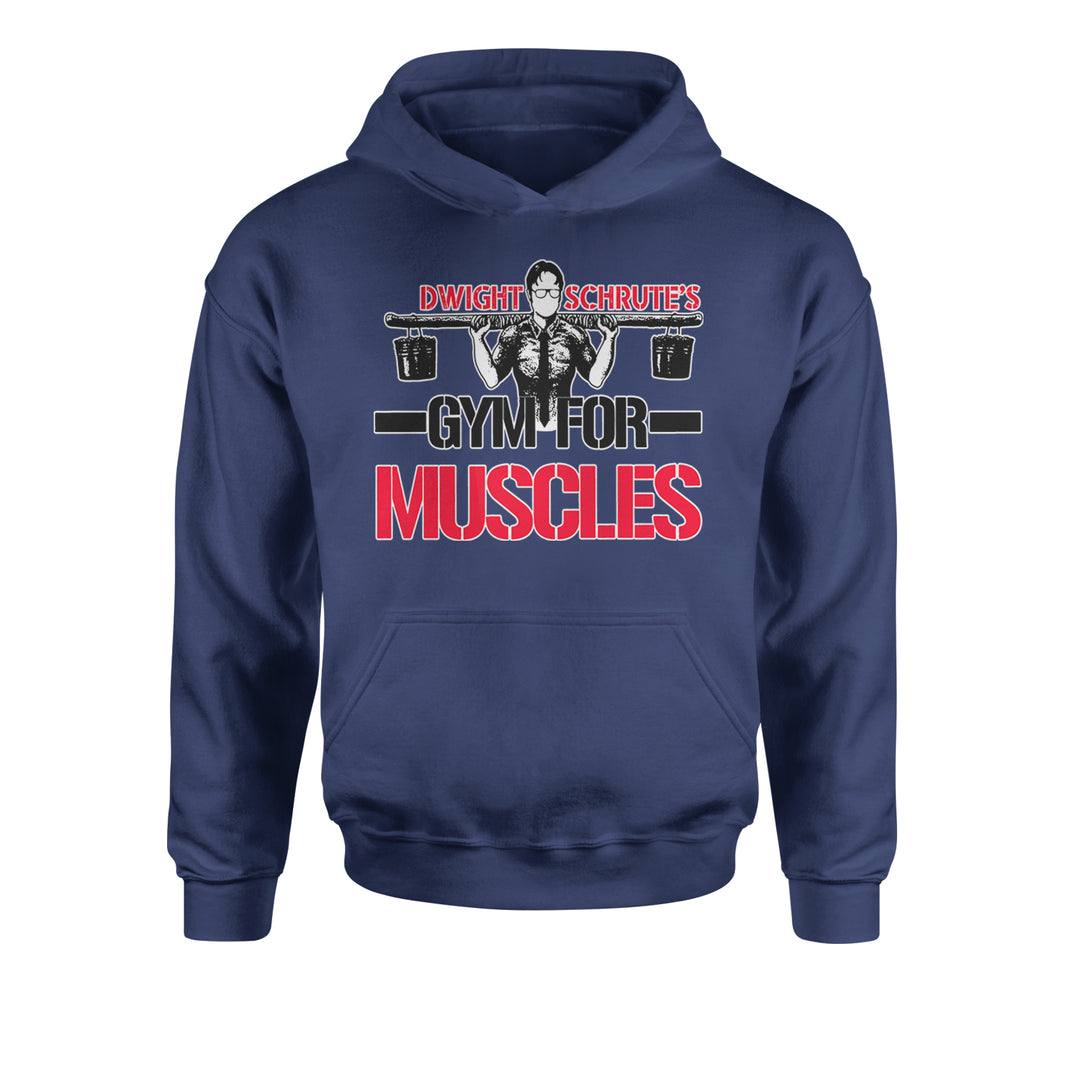 Dwight Schrute Gym For Muscles Office Workout Youth-Sized Hoodie