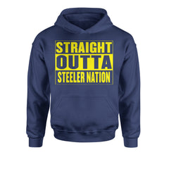Straight Outta Steeler Nation Football  Youth-Sized Hoodie