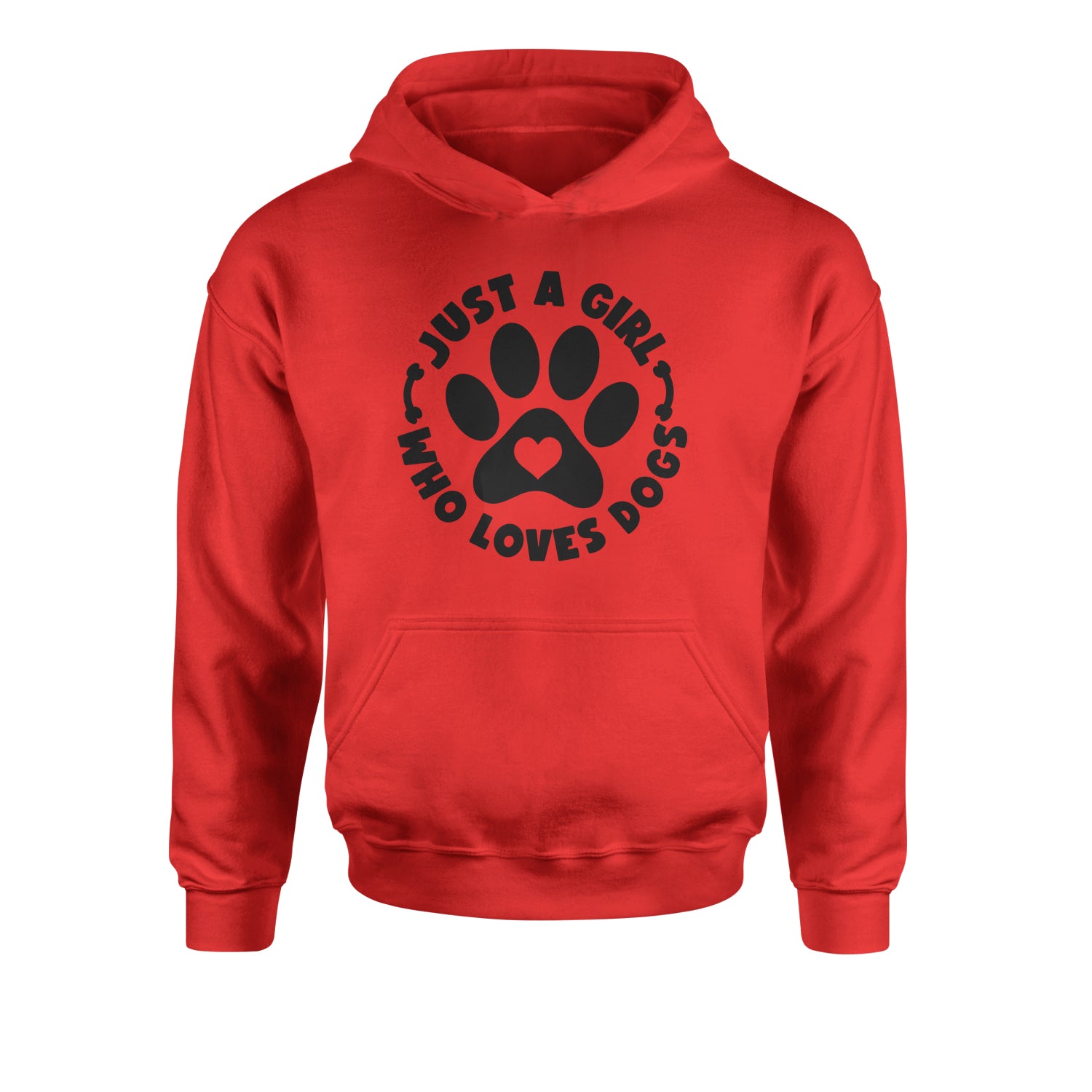 Dogs Just A Girl Who Loves DOGS Youth-Sized Hoodie dog, puppy, rescue by Expression Tees