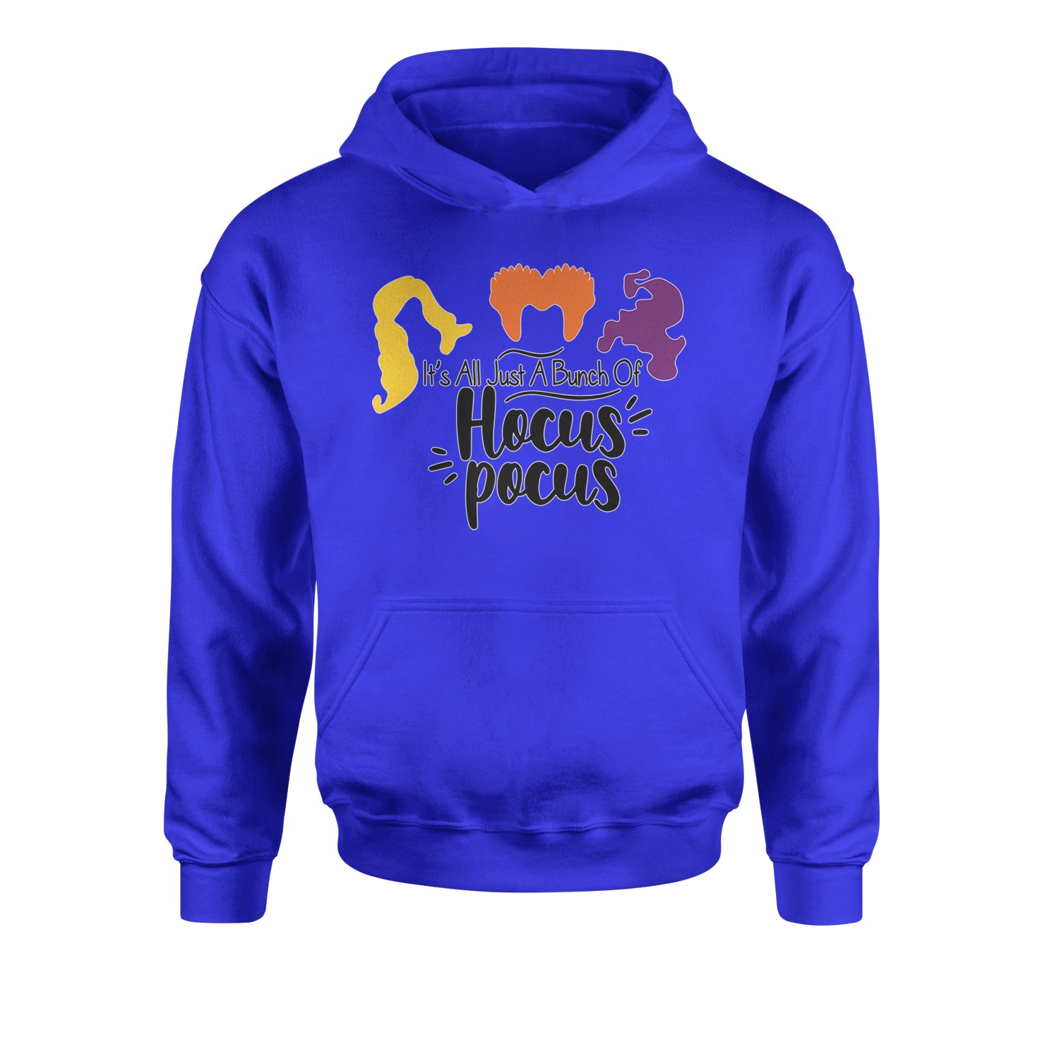 It's Just A Bunch Of Hocus Pocus Youth-Sized Hoodie descendants, enchanted, eve, hallows, hocus, or, pocus, sanderson, sisters, treat, trick, witches by Expression Tees