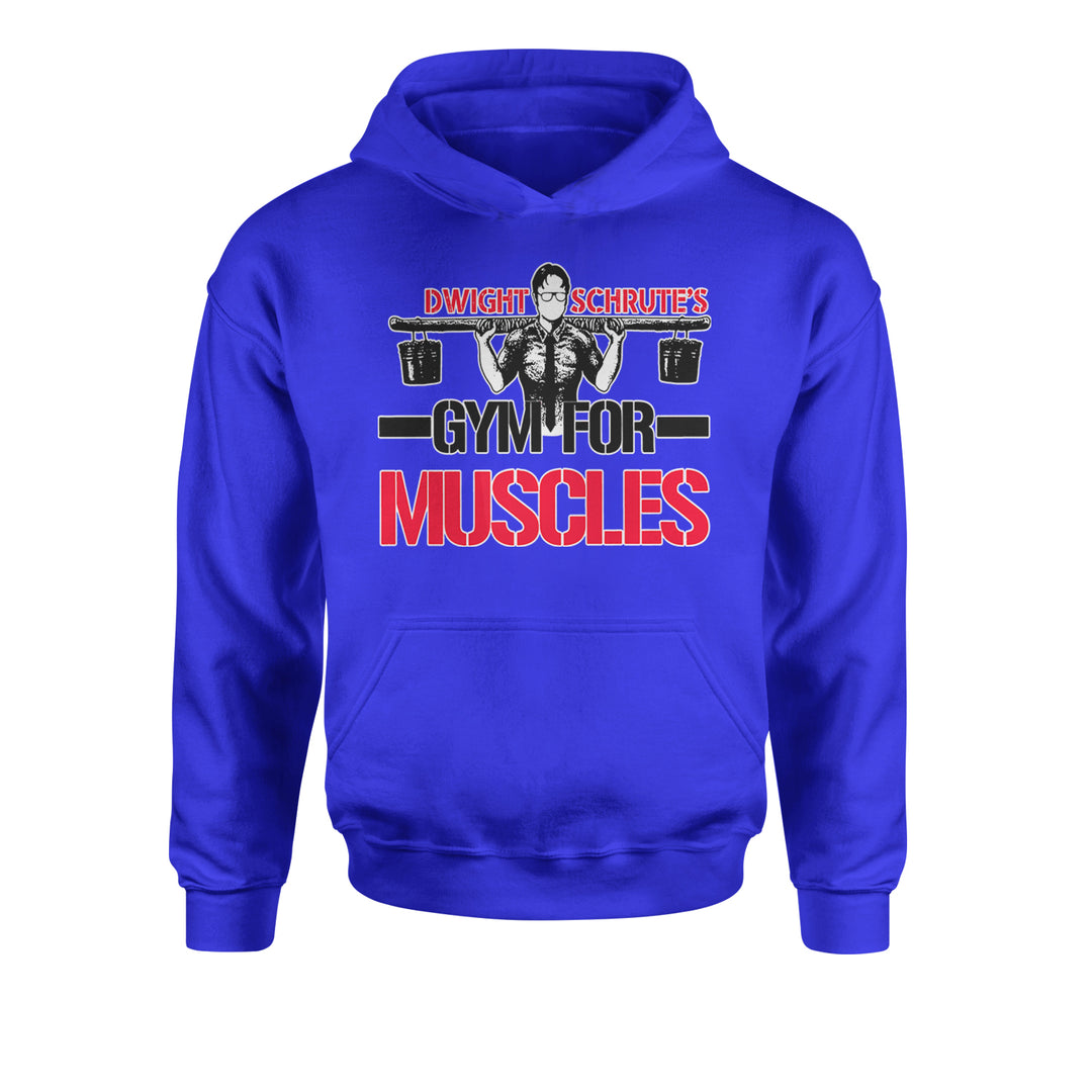 Dwight Schrute Gym For Muscles Office Workout Youth-Sized Hoodie