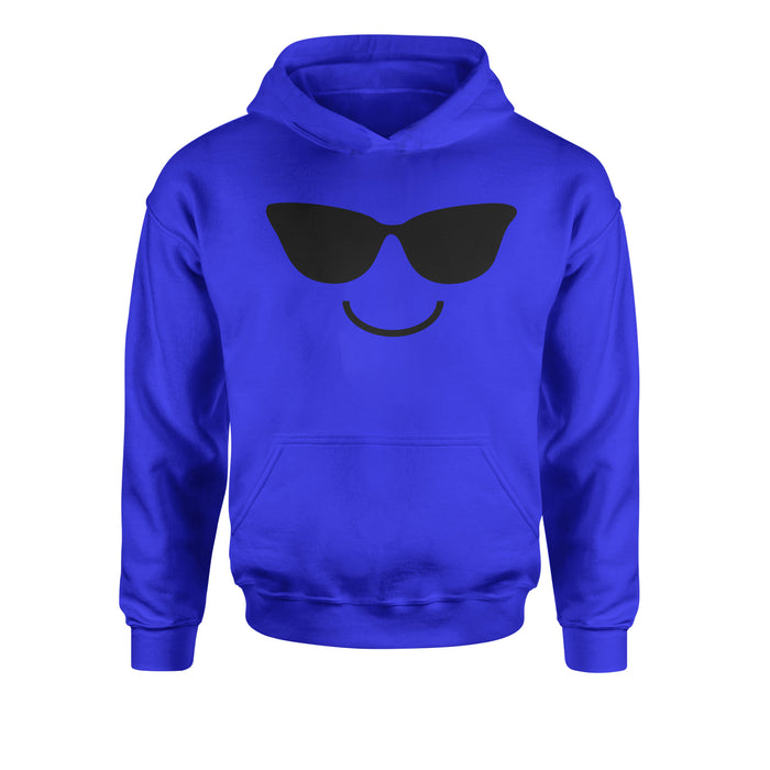 Emoticon Sunglasses Smile Face Youth-Sized Hoodie