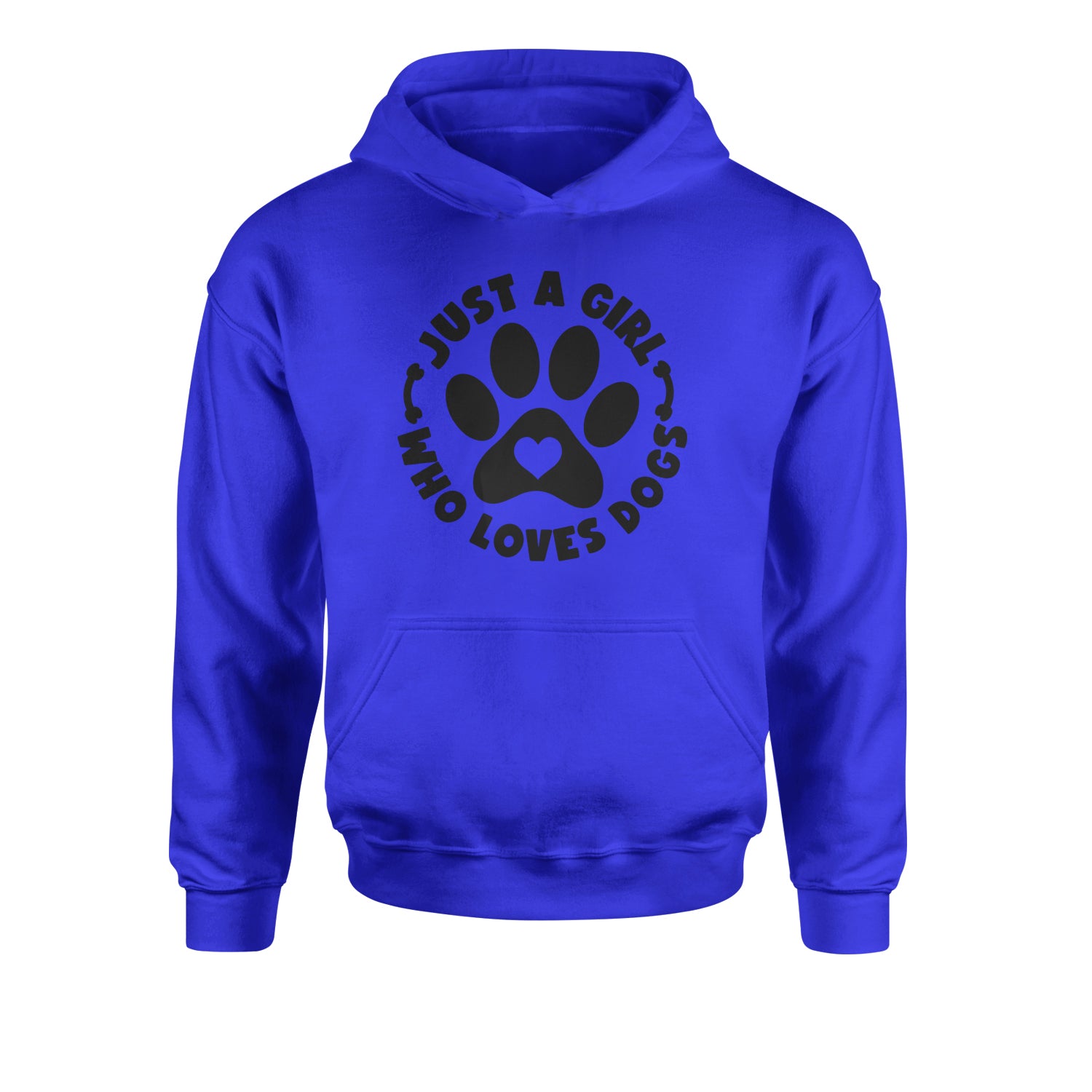 Dogs Just A Girl Who Loves DOGS Youth-Sized Hoodie dog, puppy, rescue by Expression Tees