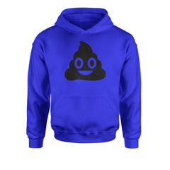 Emoticon Poop Face Smile Face Youth-Sized Hoodie cosplay, costume, dress, emoji, emote, face, halloween, smiley, up, yellow, youth-sized by Expression Tees