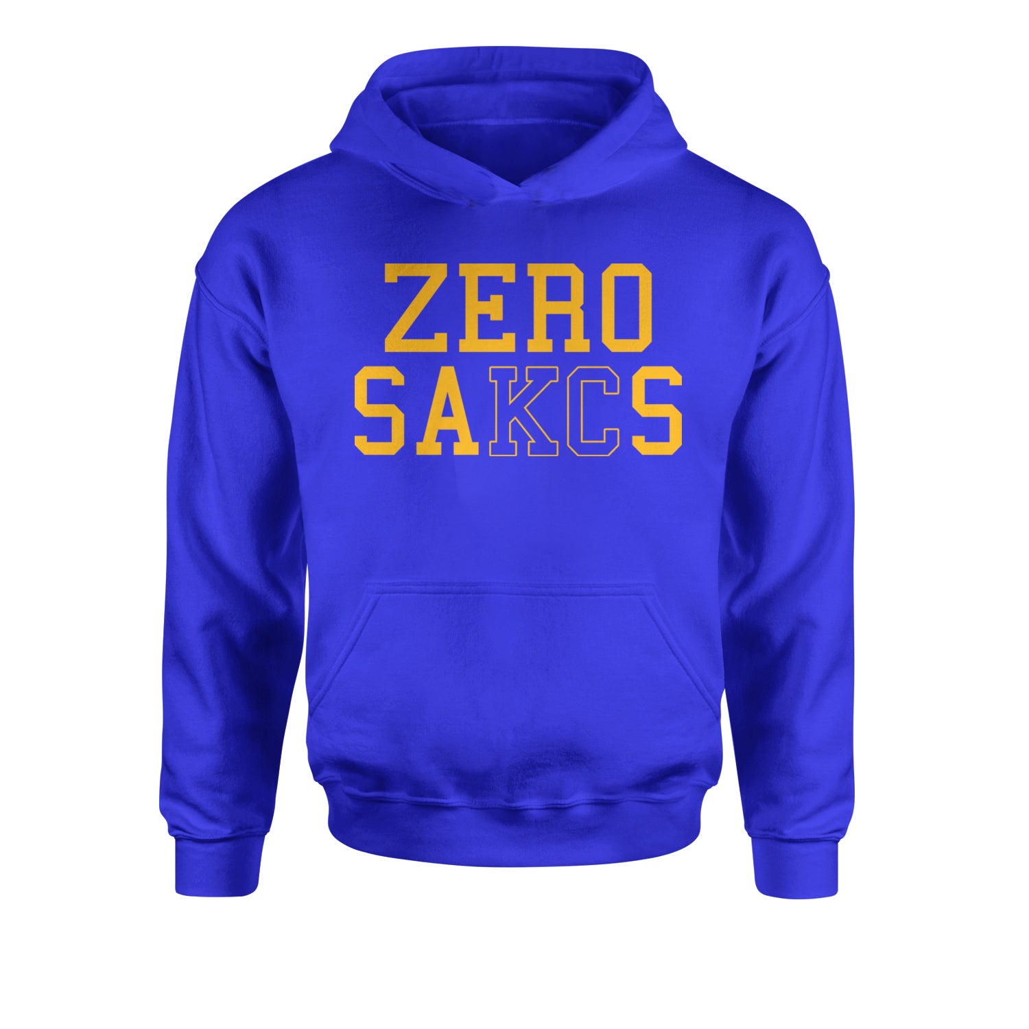 Zero Sacks Kansas City Youth-Sized Hoodie ball, brown, foot, football, kelc, orlando, patrick, sacks, sakcs by Expression Tees