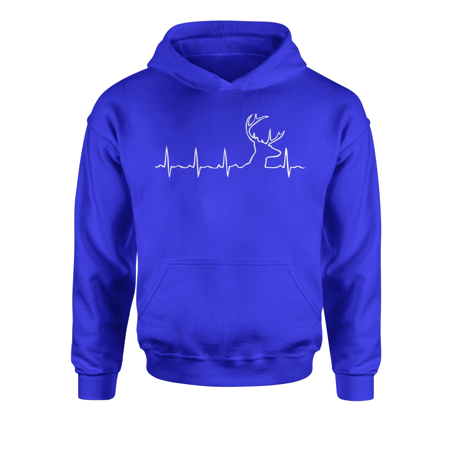 Hunting Heartbeat Dear Head Youth-Sized Hoodie #expressiontees by Expression Tees