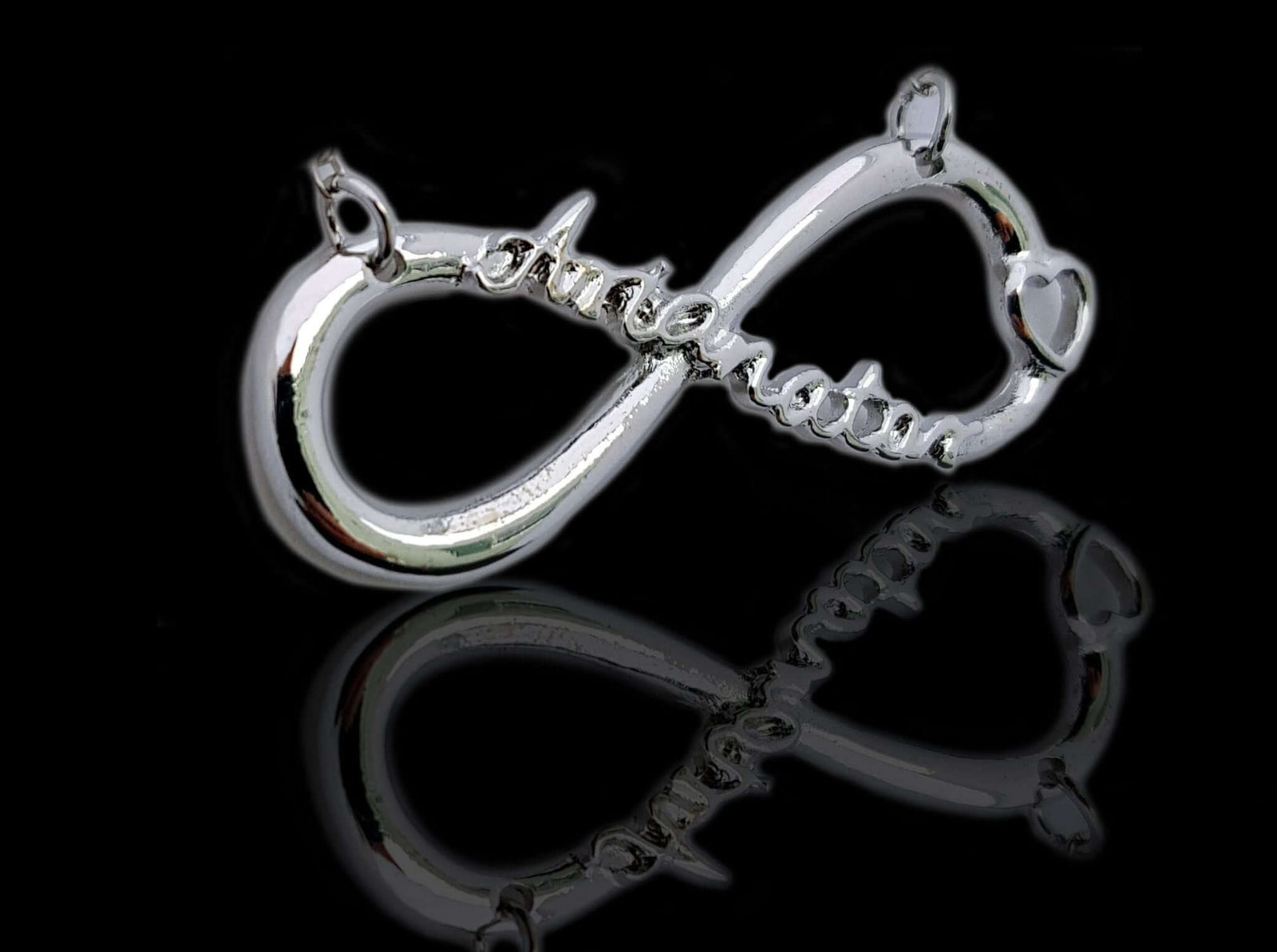 Arianator Infinity Necklace Silver Tone Pendant by Expression Tees